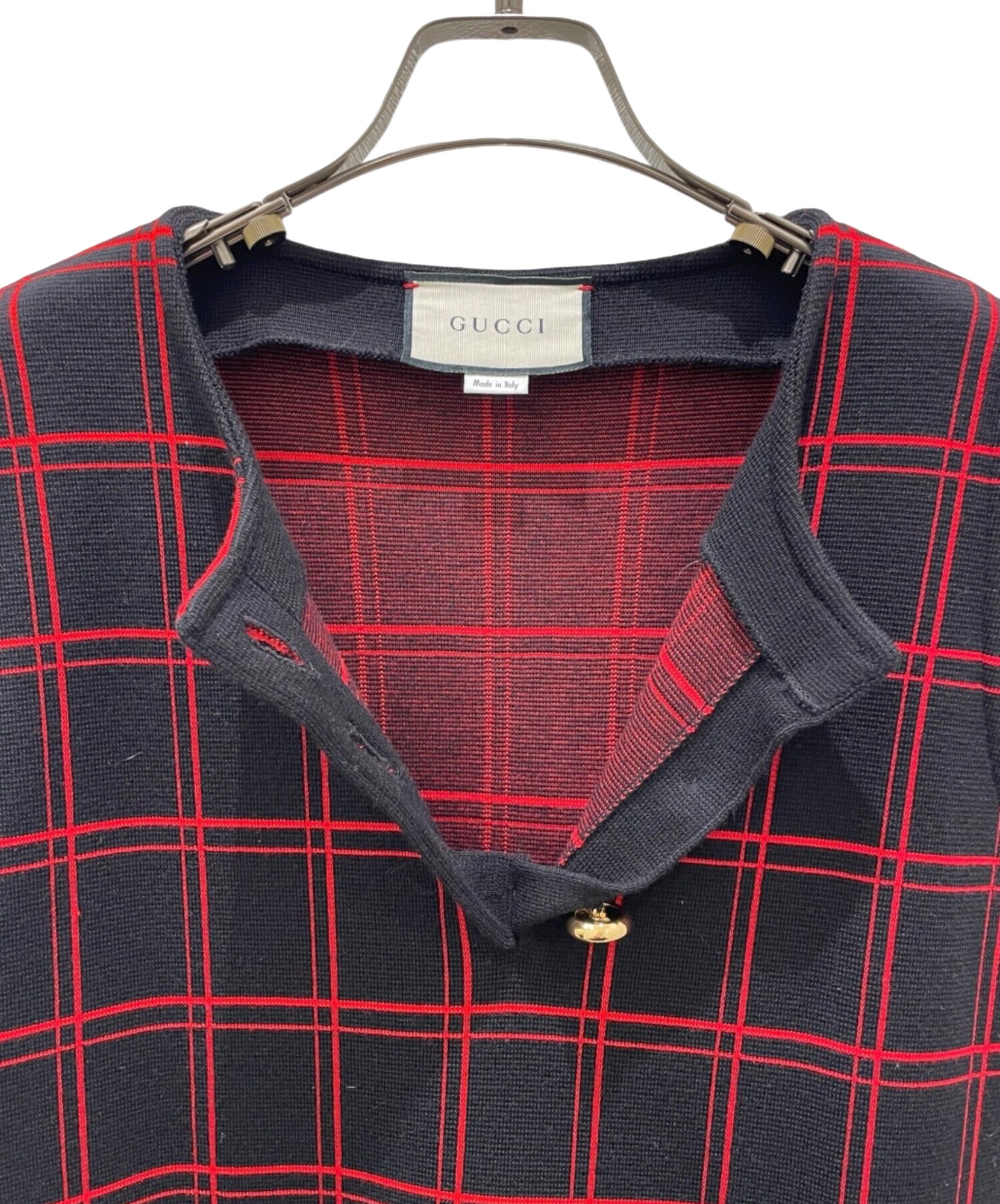 中古・古着通販】GUCCI (グッチ) ノースリーブワンピース ブラック