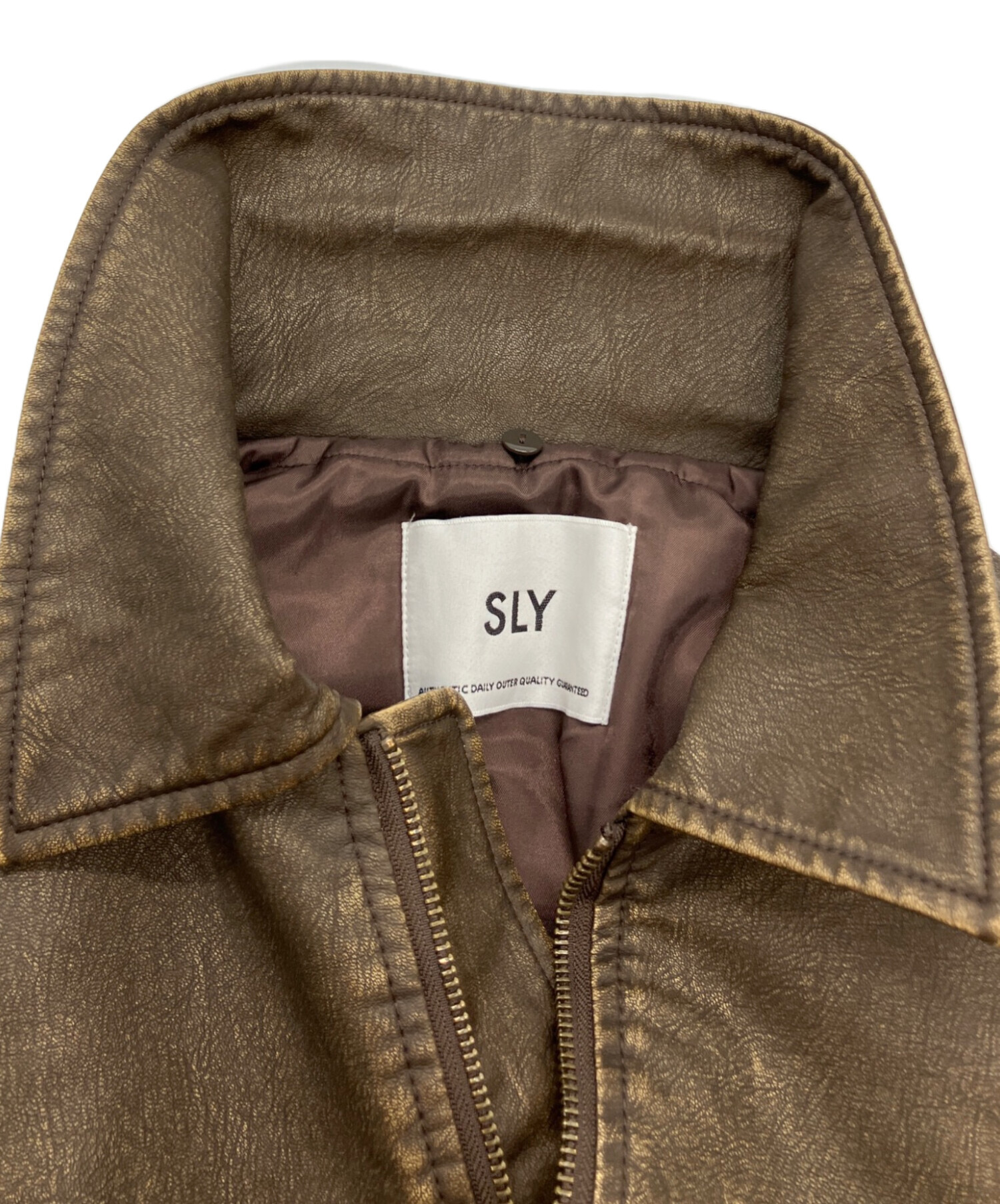 中古・古着通販】SLY (スライ) WASHED PUFFER BZ ブラウン サイズ:F
