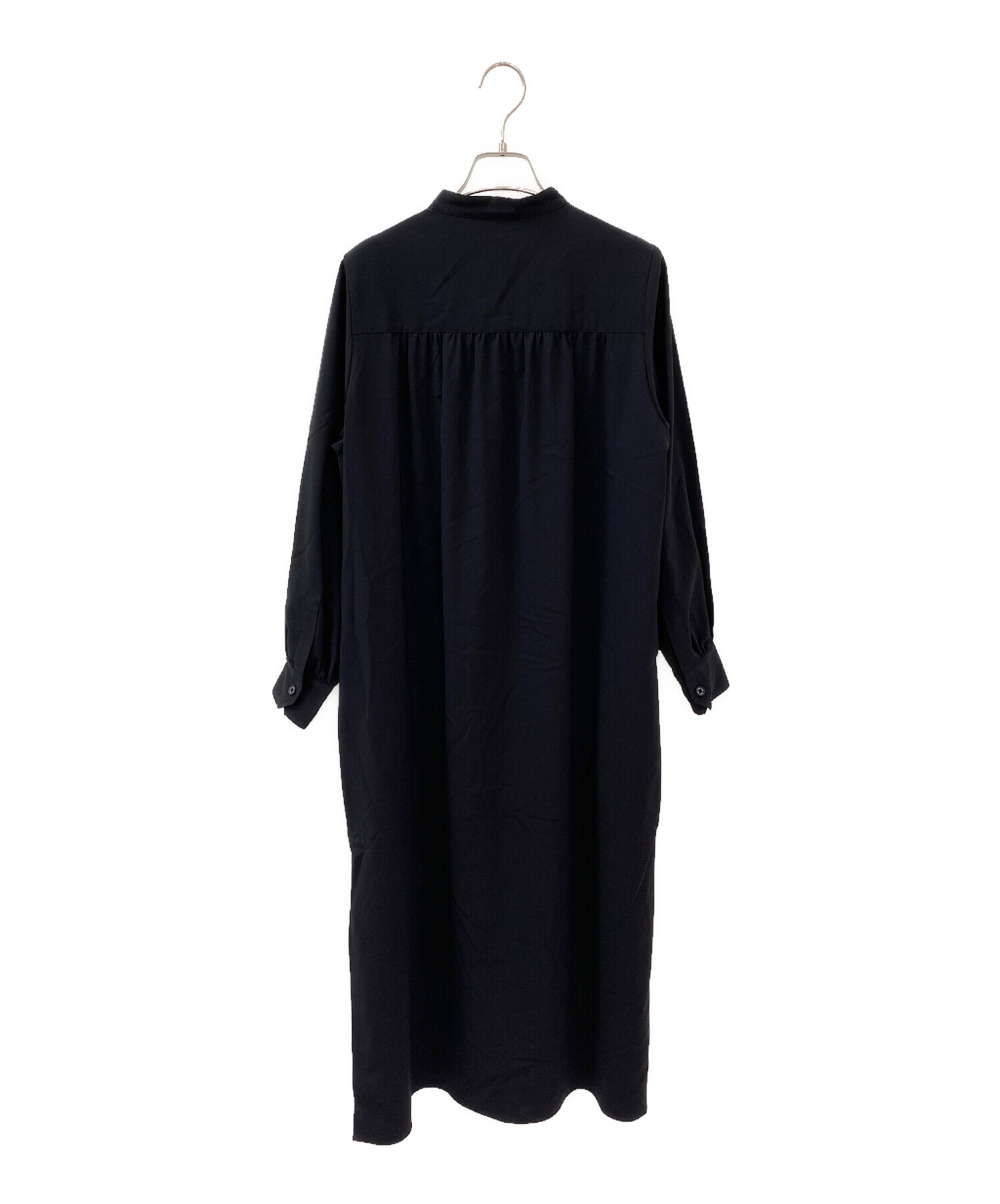 HYKE MAXI SHIRT DRESS ブラック　01 中古・古着通販】HYKE (ハイク) MAXI SHIRT DRESS ブラック サイズ:1