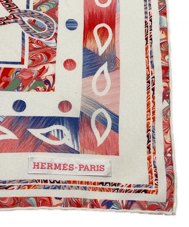 中古・古着通販】HERMES (エルメス) カレ 90 《野生馬》 マーブル