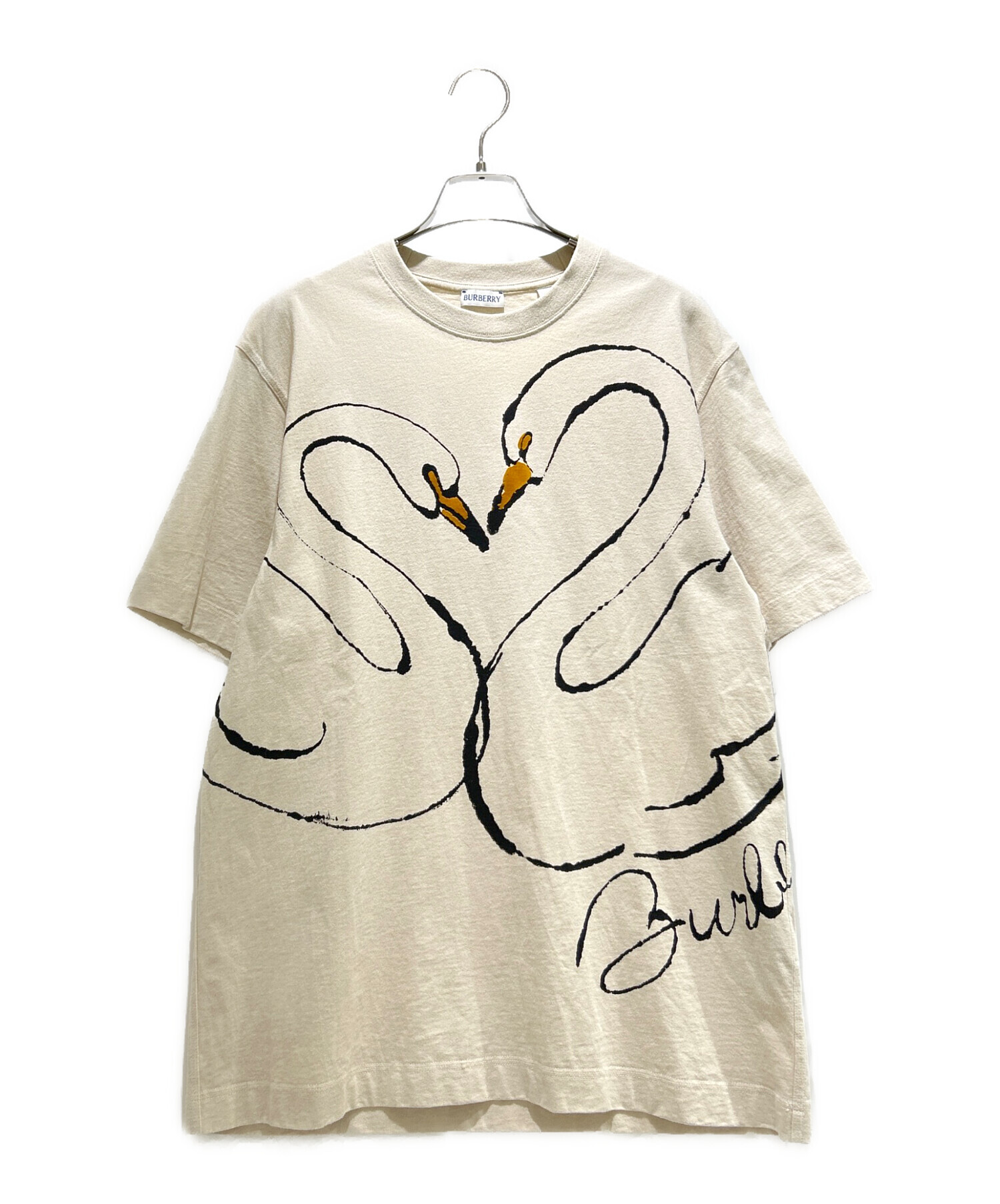 お値下げしました！　　BURBERRY スワンプリントTシャツ 中古・古着通販】BURBERRY (バーバリー) Swan Print Cotton T-Shirt