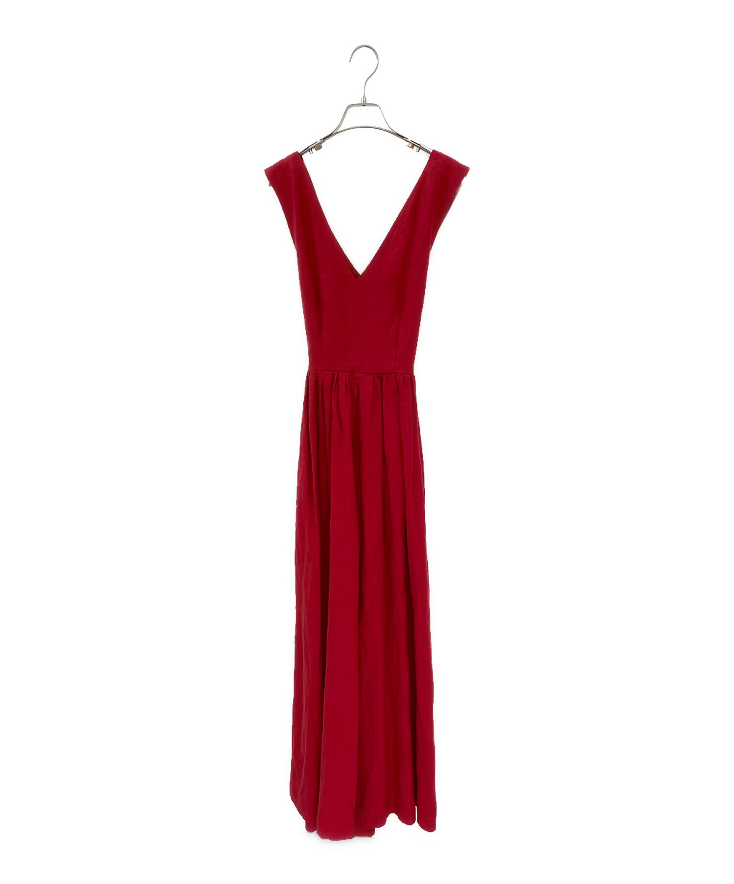 中古・古着通販】MYLAN (マイラン) Back-Cross Long Dress Cherry Red 