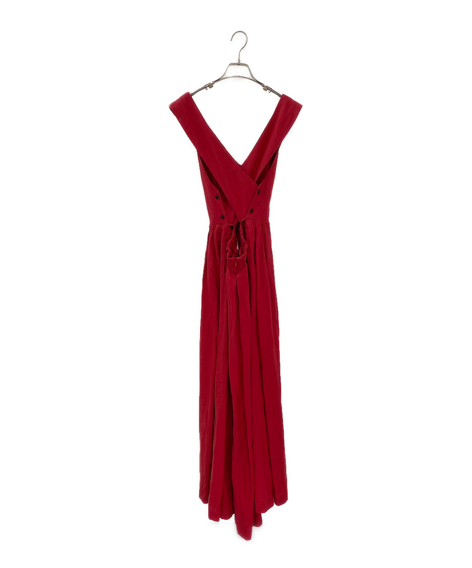 中古・古着通販】MYLAN (マイラン) Back-Cross Long Dress Cherry Red