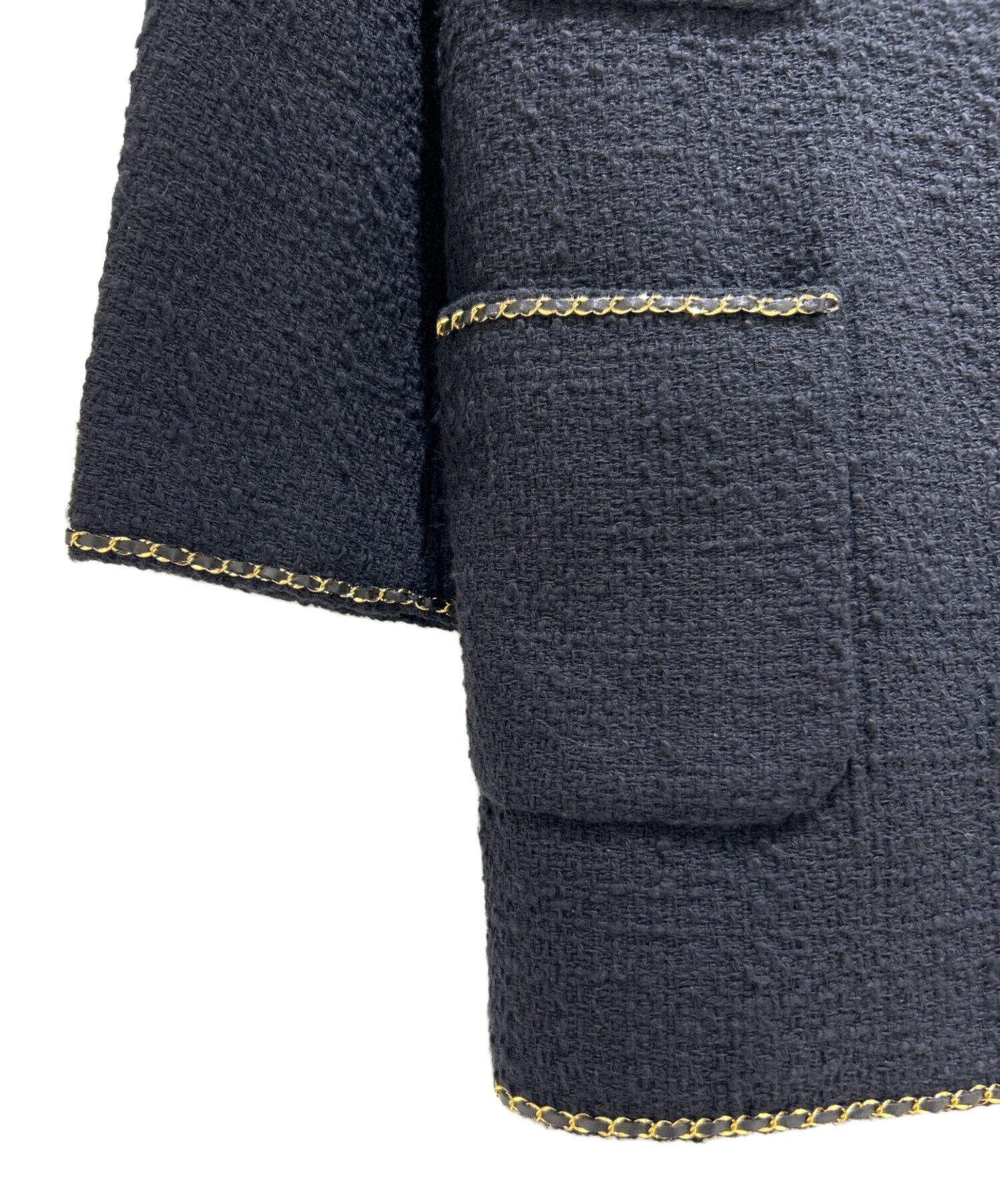 MUSE de Deuxieme Classe chain tweed ブラック MUSE de Deuxieme classe（ミューズデドゥーズィエムクラス）の