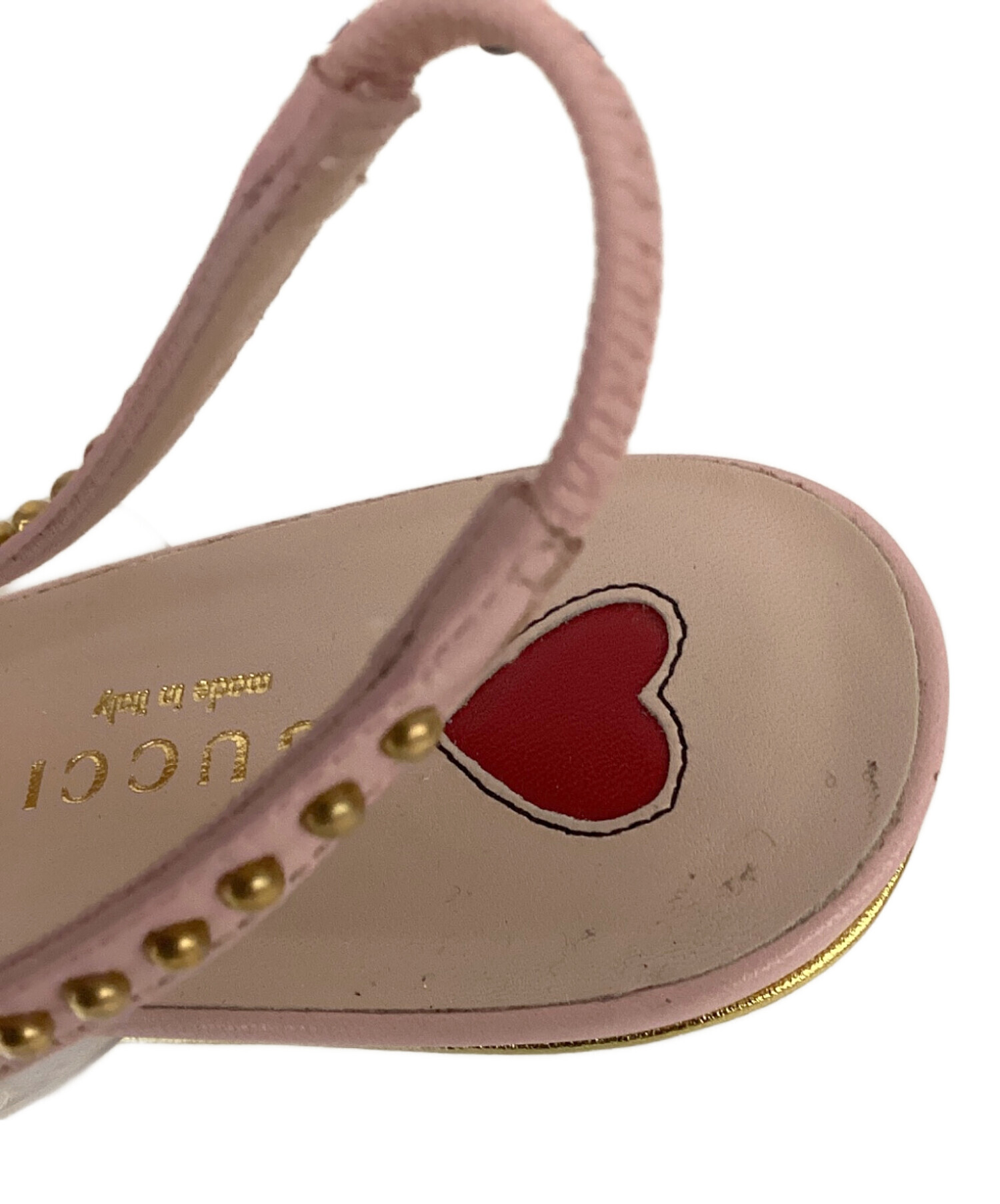 中古・古着通販】GUCCI (グッチ) スリングバックミュール ピンク