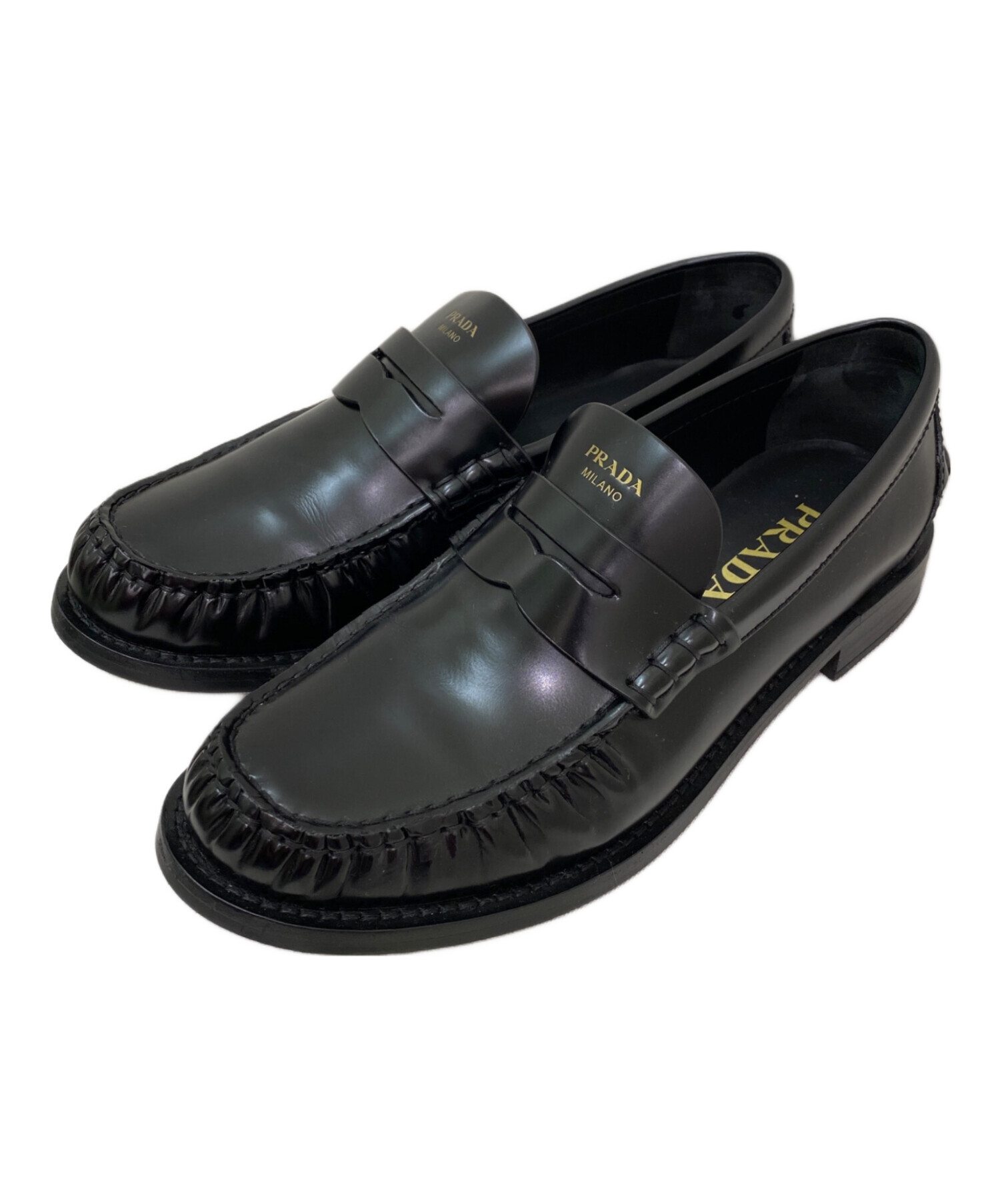 中古・古着通販】PRADA (プラダ) ブラッシュドレザー ローファー