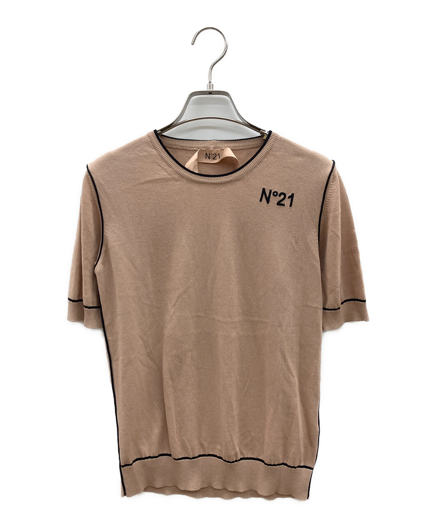 中古・古着通販】N°21 (ヌメロヴェントゥーノ) 半袖ニット ブラウン