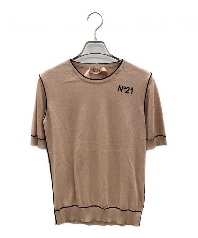 中古・古着通販】N°21 (ヌメロヴェントゥーノ) 半袖ニット ブラウン