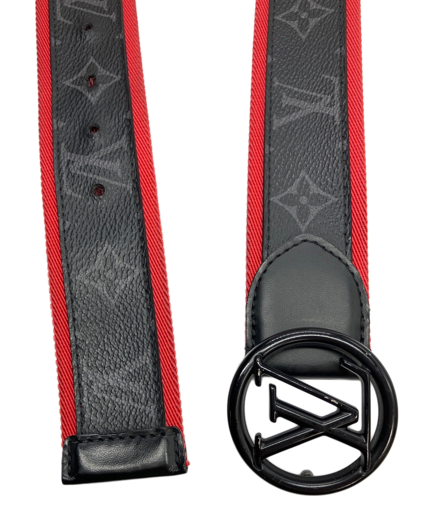 LOUIS VUITTON 時計用ベルト ブラック レッド 中古・古着通販】LOUIS VUITTON (ルイ ヴィトン) モノグラム