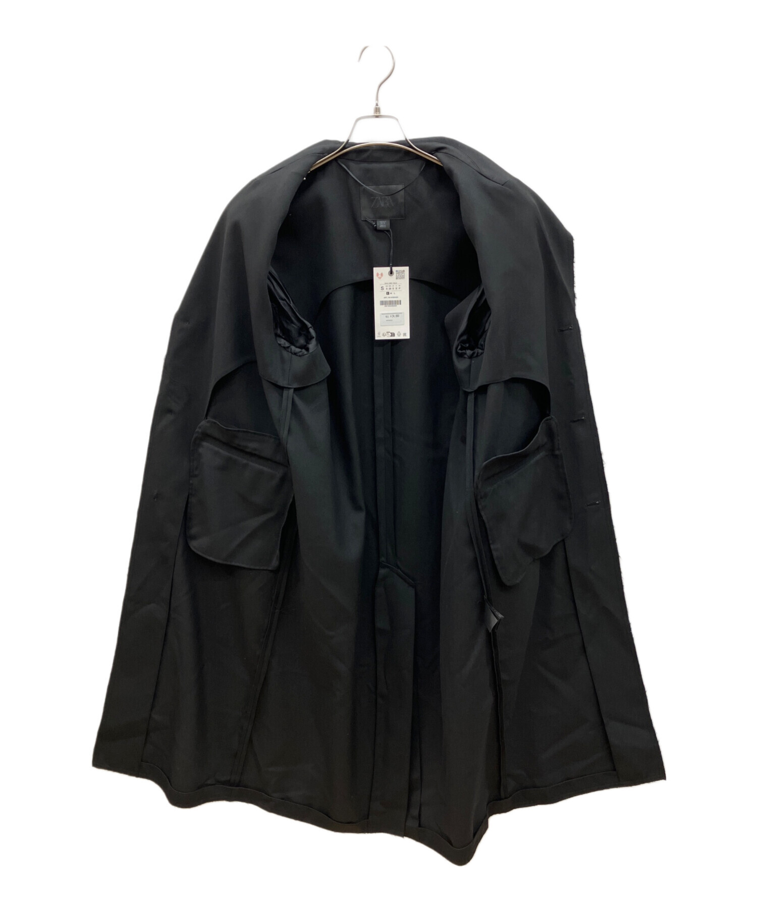 中古・古着通販】ZARA (ザラ) オーバーサイズ フロックコート ブラック
