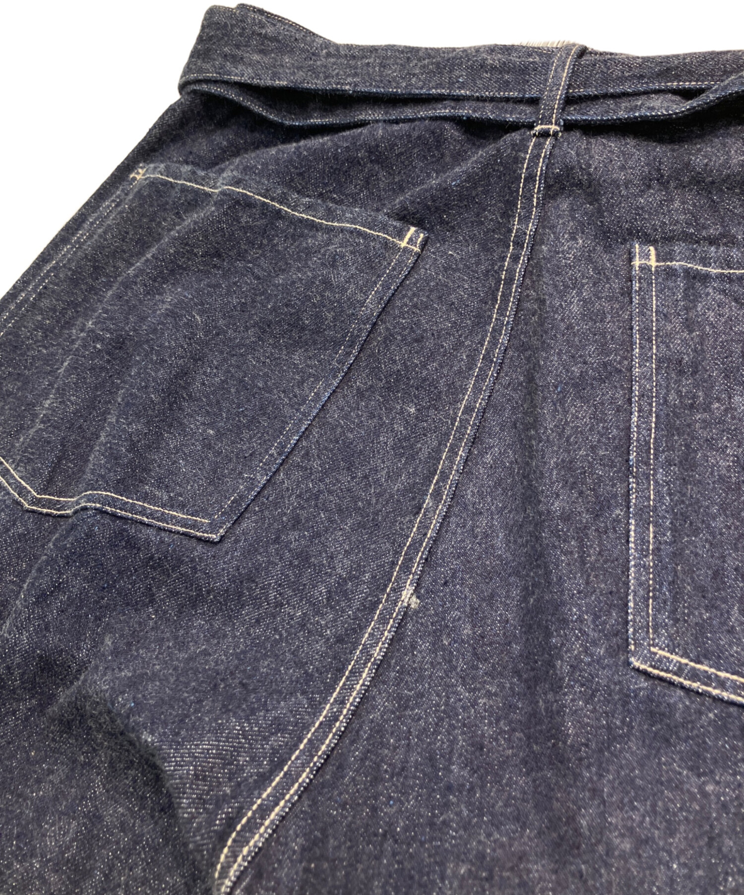 中古・古着通販】COMOLI (コモリ) デニム ベルテッドパンツ インディゴ
