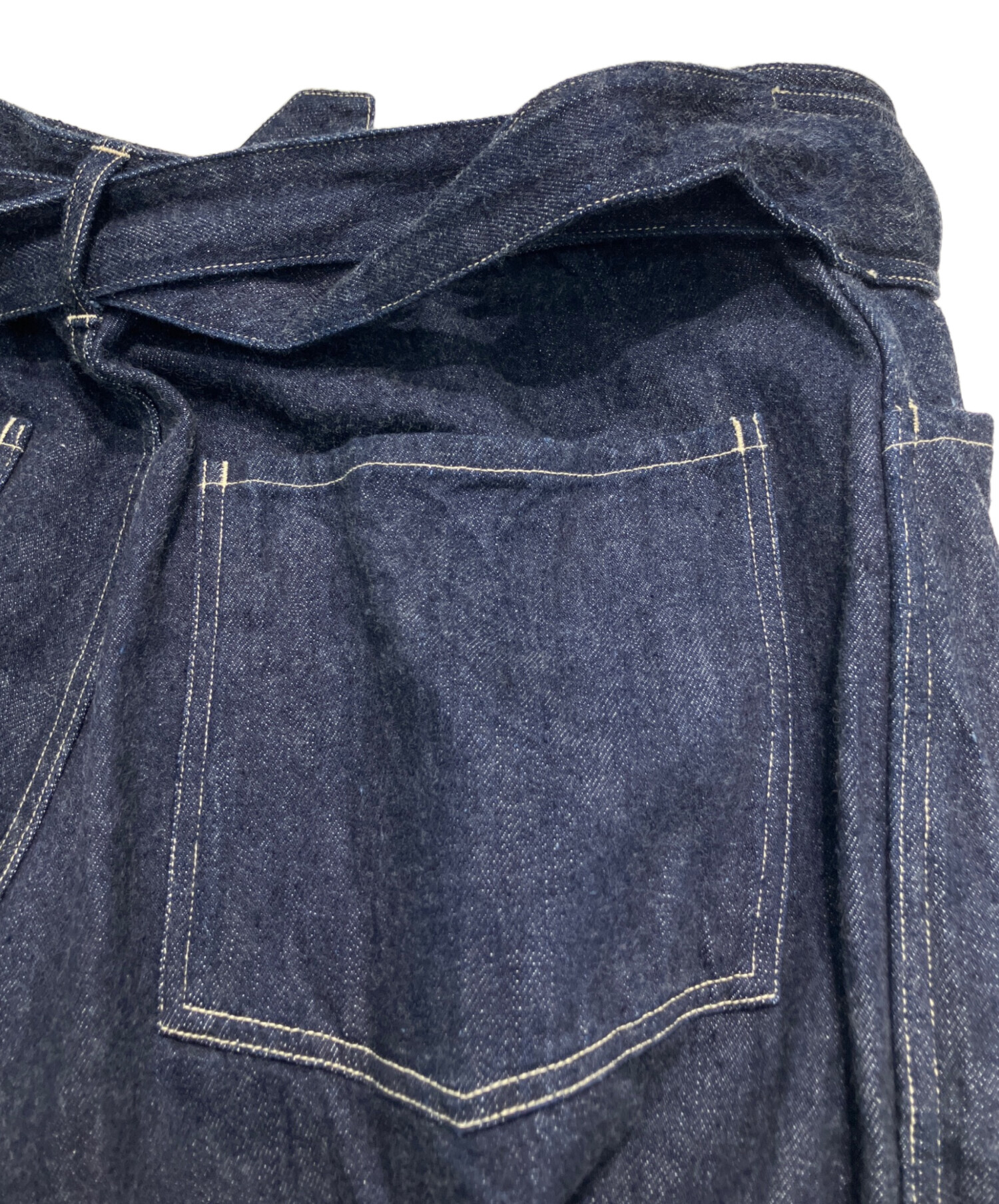 中古・古着通販】COMOLI (コモリ) デニム ベルテッドパンツ インディゴ