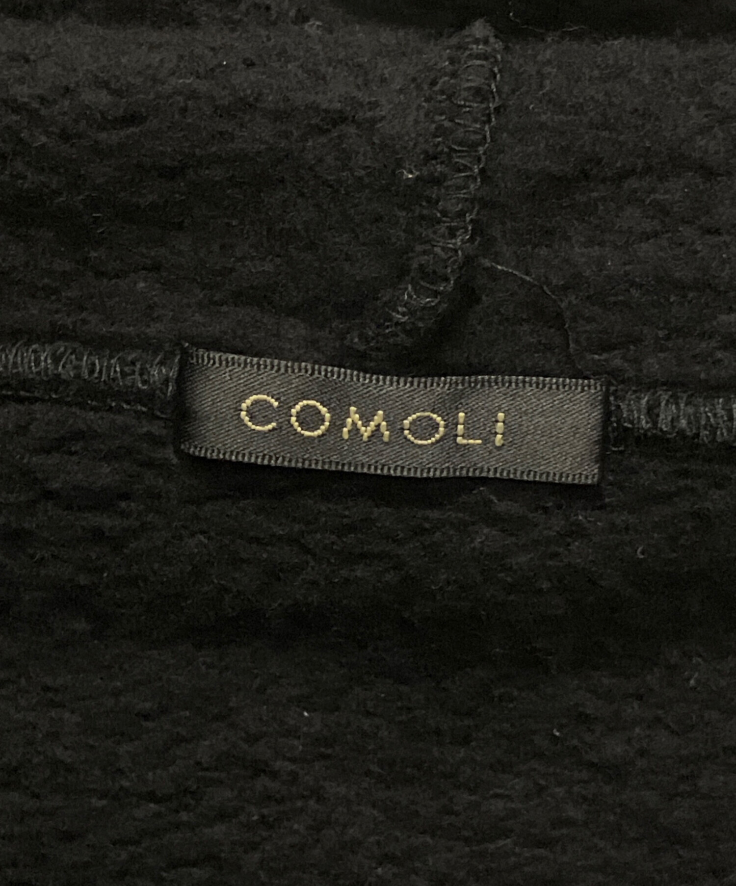 中古・古着通販】COMOLI (コモリ) コットン裏毛 ジップパーカ ブラック