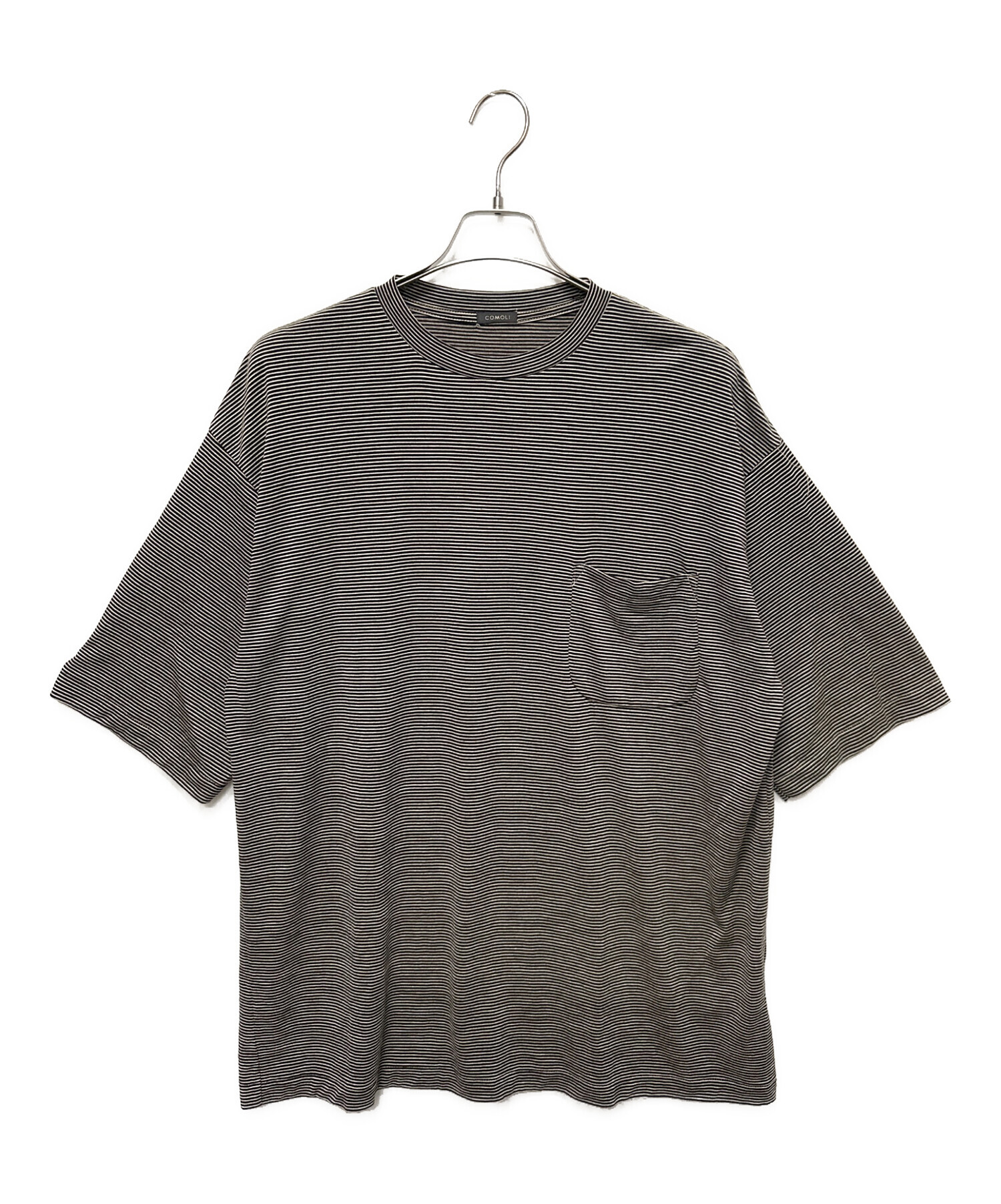 中古・古着通販】COMOLI (コモリ) サマーウール天竺Tシャツ（border