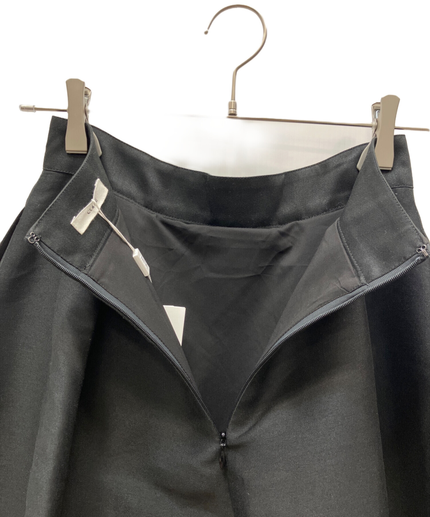 中古・古着通販】CLANE (クラネ) VOLUME FLARE SKIRT ブラック サイズ