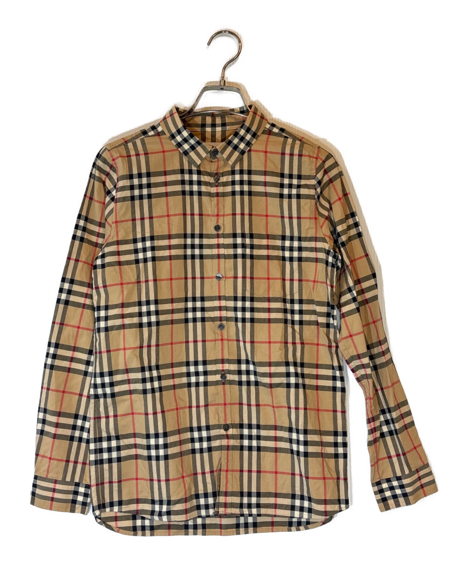 【BURBERRY】バーバリー ノバチェック長袖シャツ サイズ12Y 中古・古着通販】BURBERRY (バーバリー) 長袖チェックシャツ ブラウン