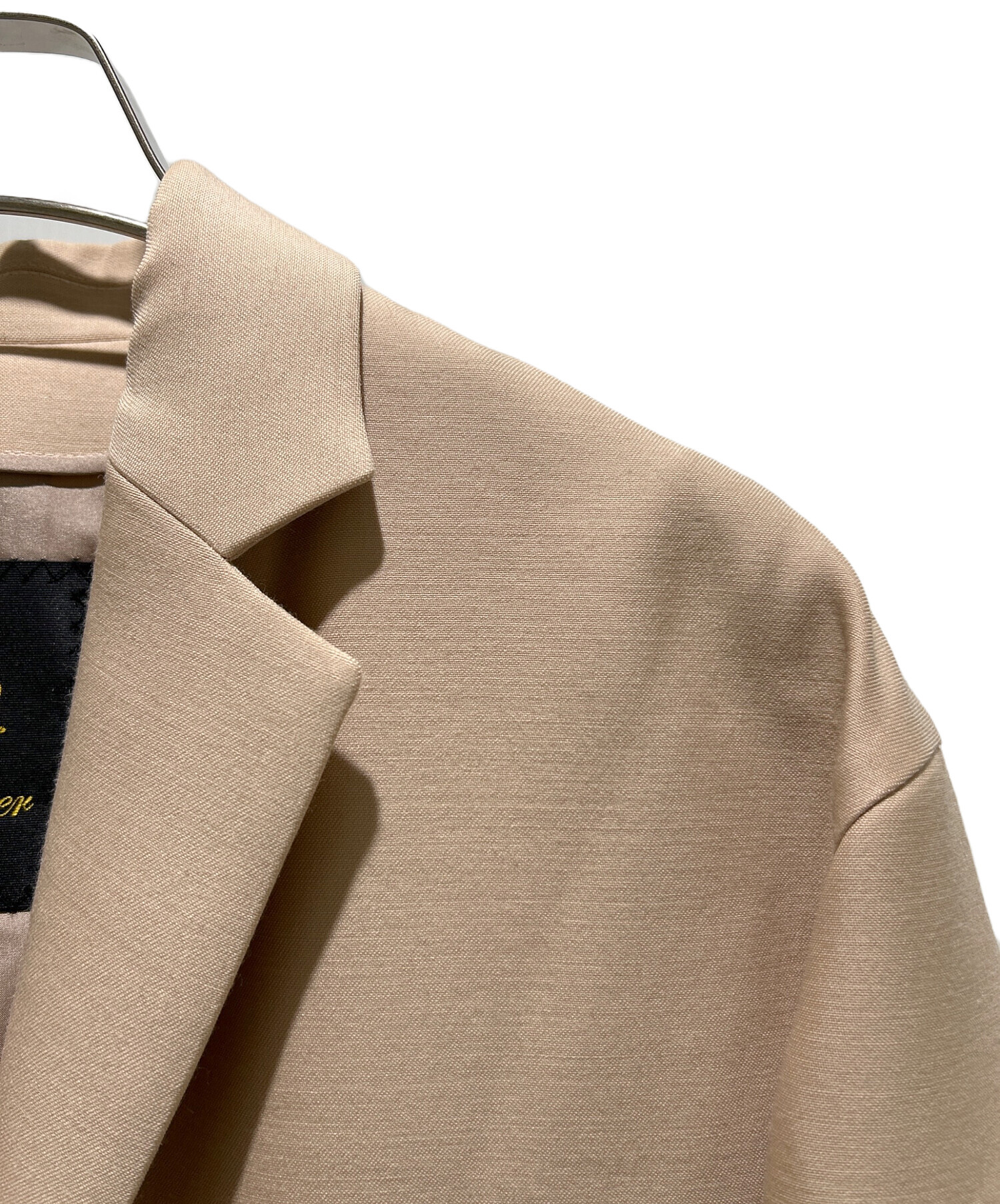 中古・古着通販】DRAWER (ドゥロワー) Wool Silk Pink Tailored Coat