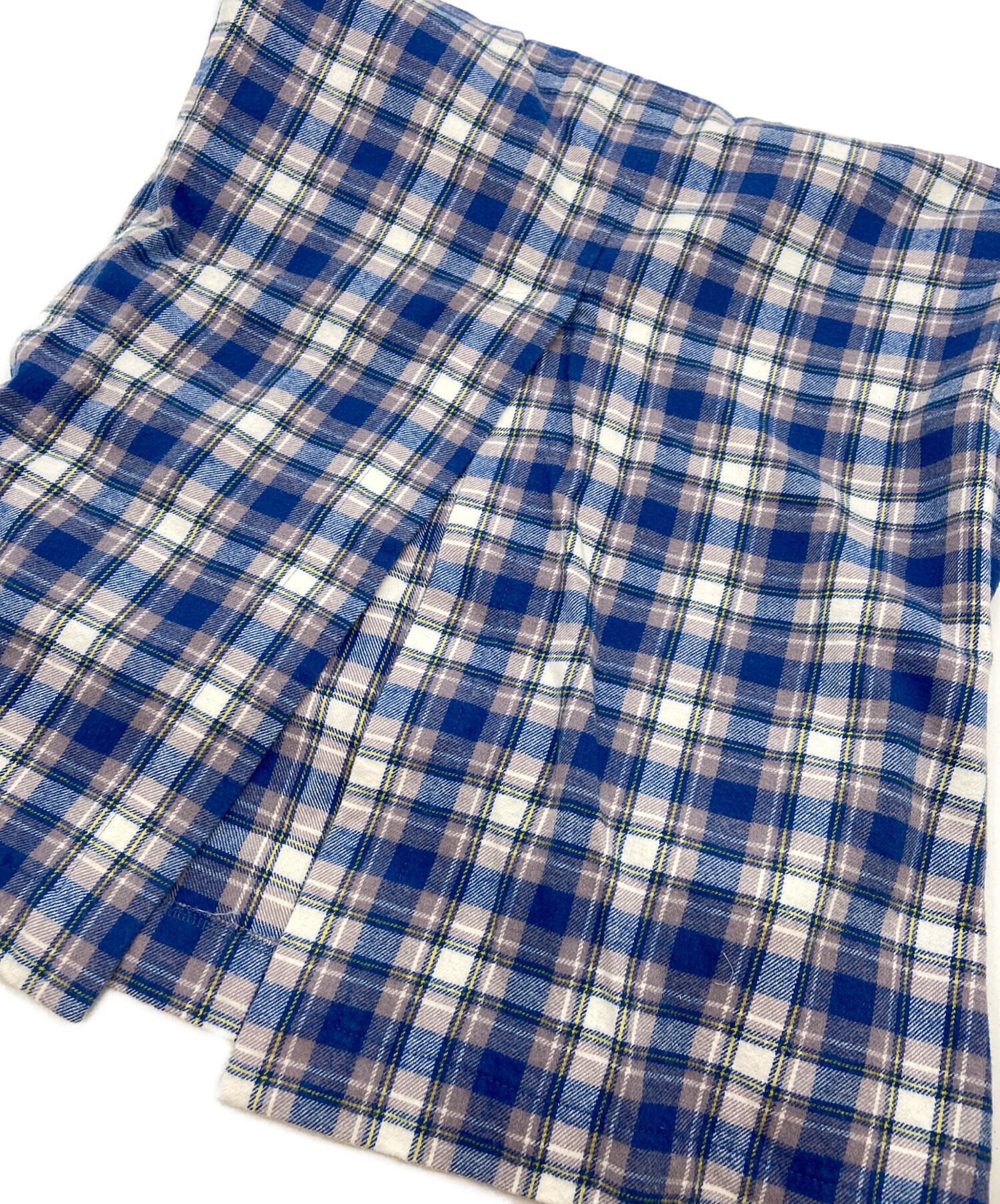 スカート HOLIDAY 中古・古着通販】holiday (ホリデー) CHECK SLIM SKIRT ブルー サイズ