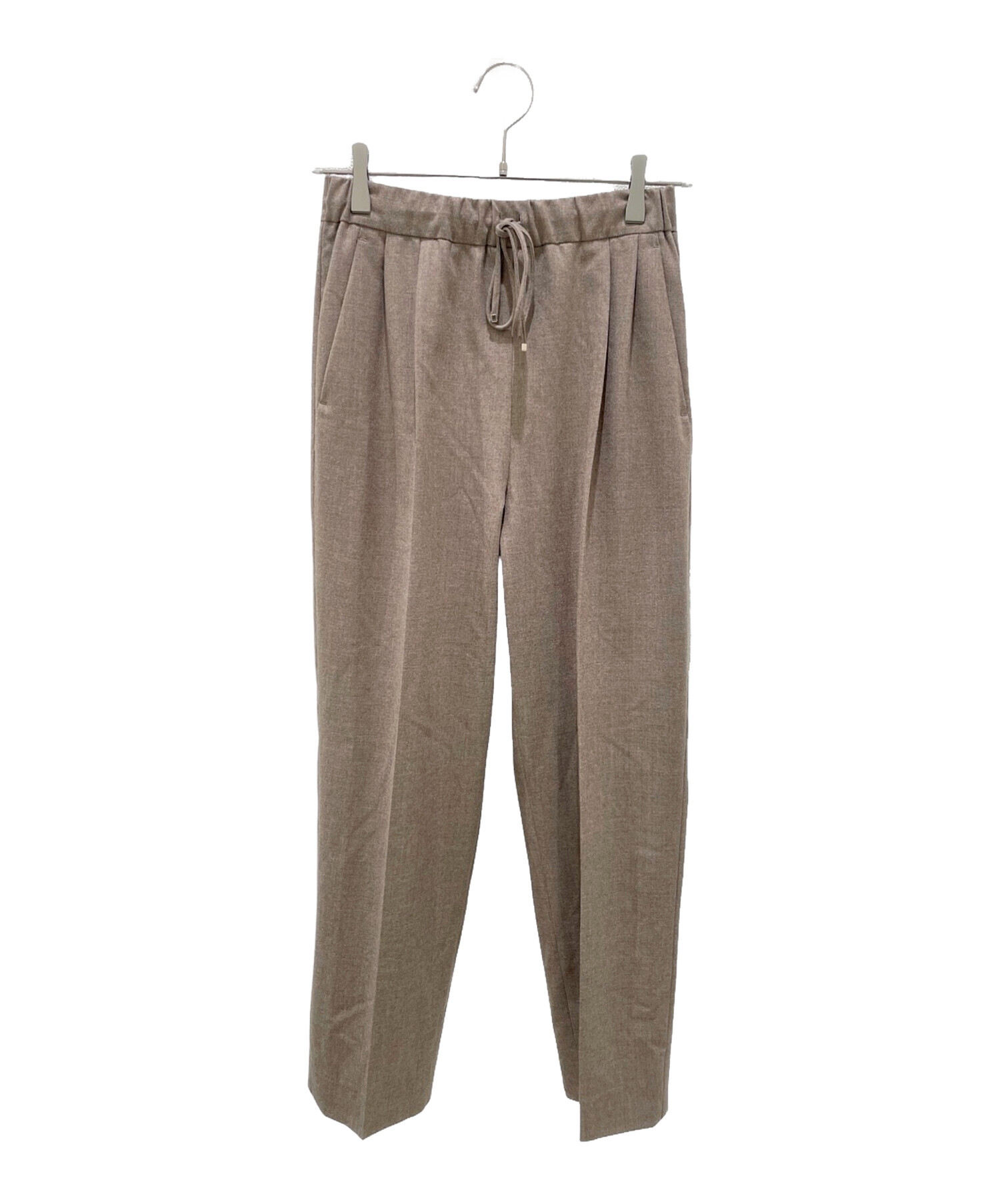 タグ付新品☆　マックスマーラ　ウール　パンツ　スラックス　グレーベージュ 中古・古着通販】MaxMara (マックスマーラ) イージーパンツ ベージュ