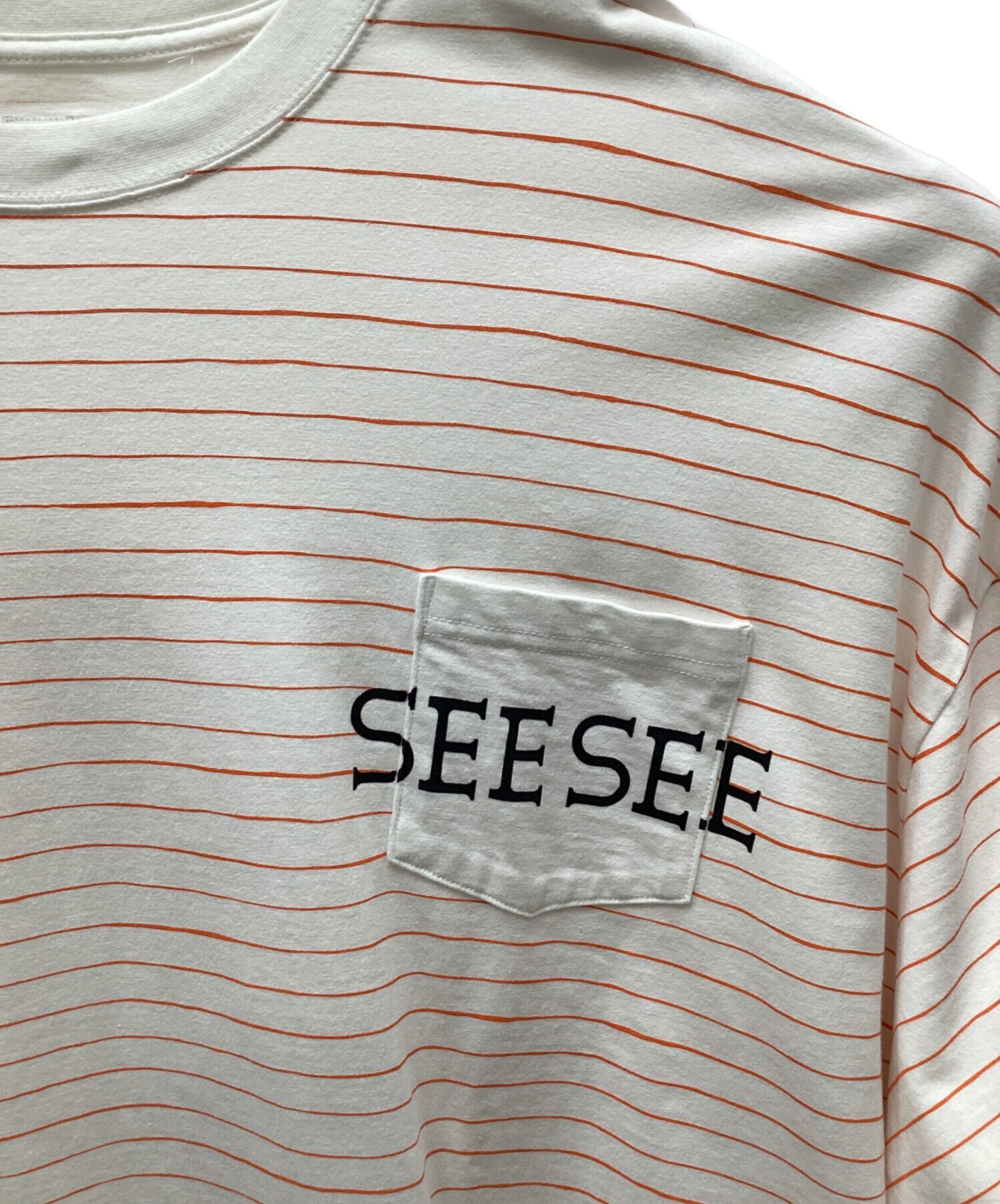 中古・古着通販】SEESEE (シーシー) ボーダーロングスリーブTシャツ