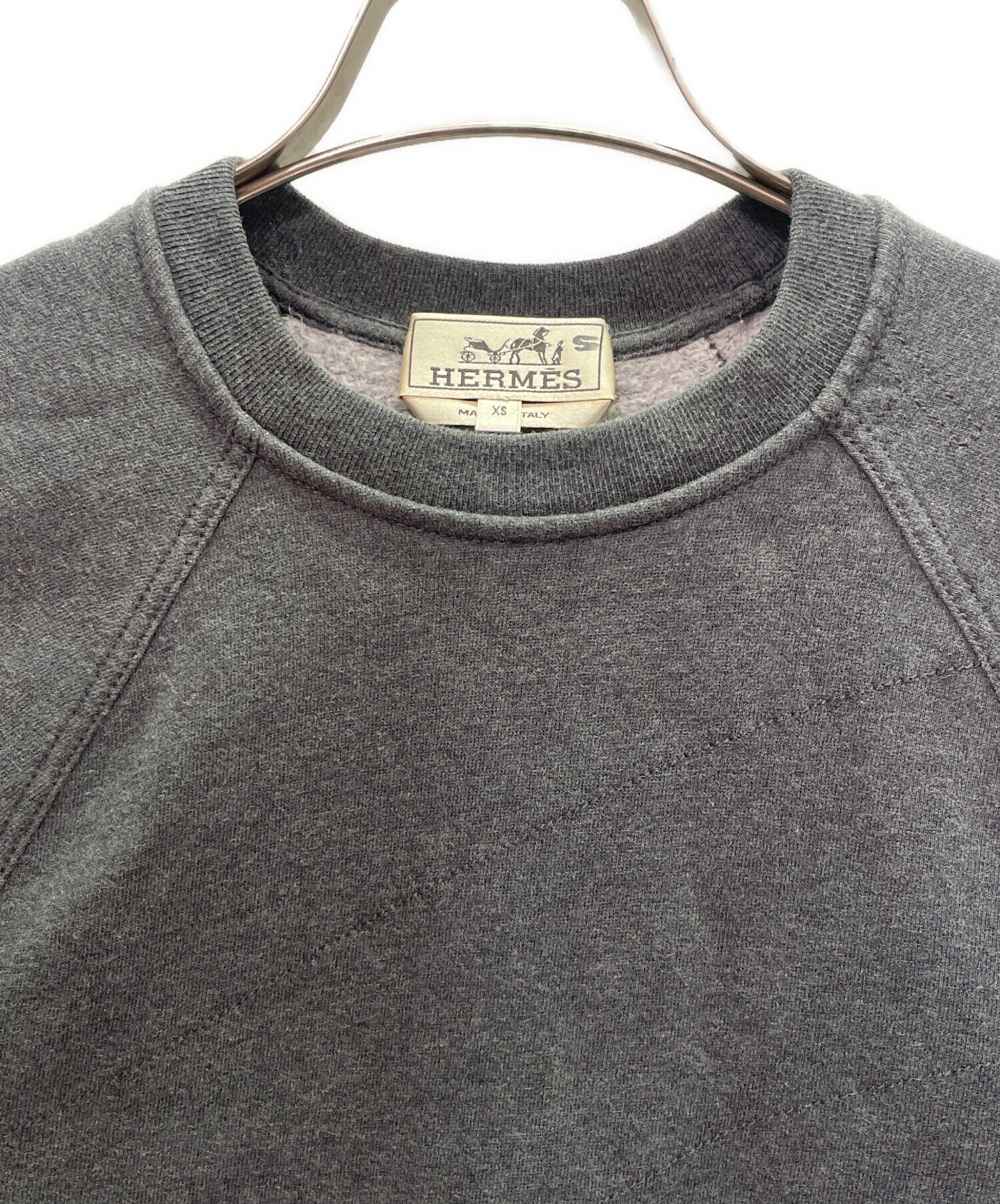 中古・古着通販】HERMES (エルメス) ラグランスウェット グレー サイズ