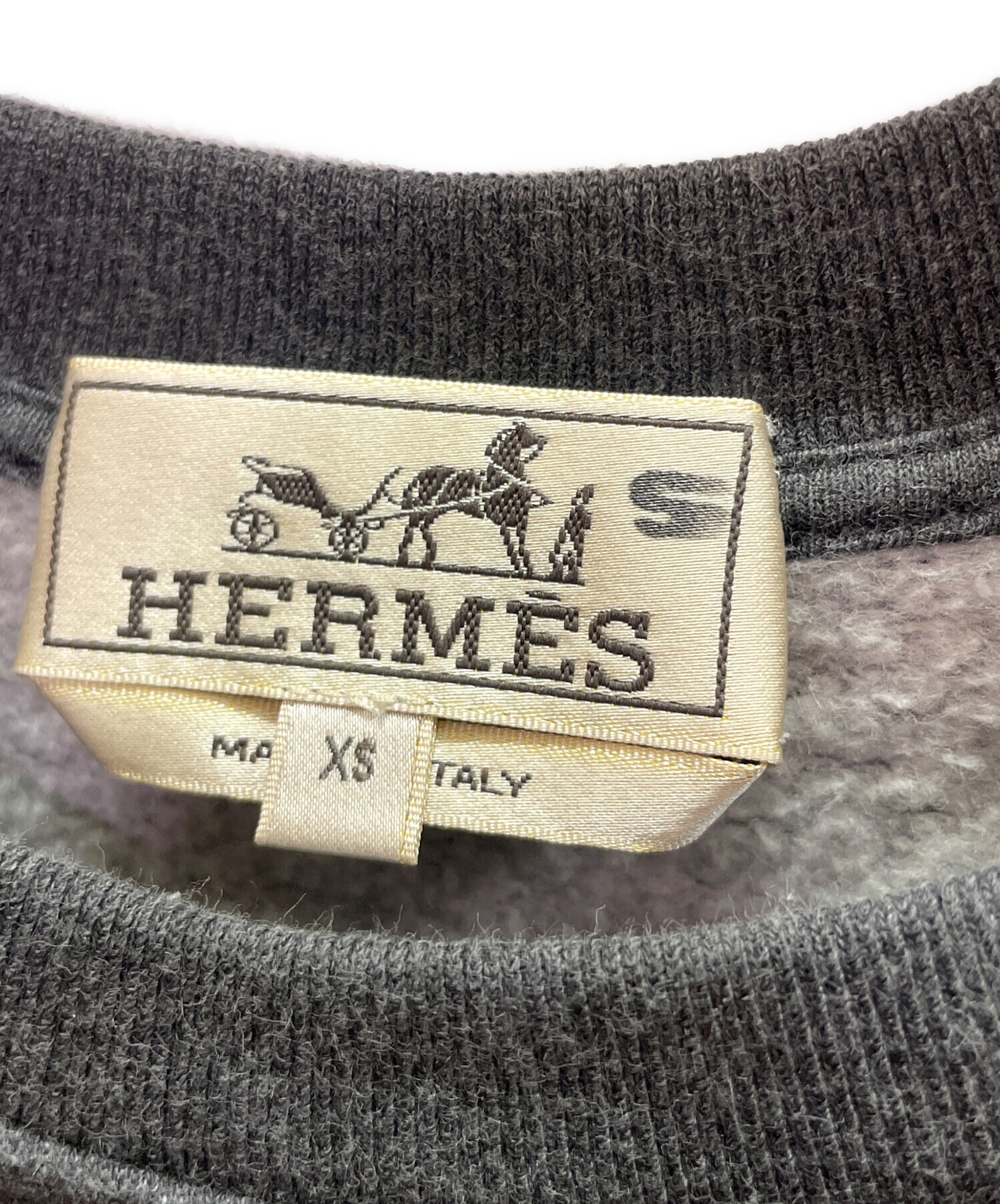 中古・古着通販】HERMES (エルメス) ラグランスウェット グレー サイズ