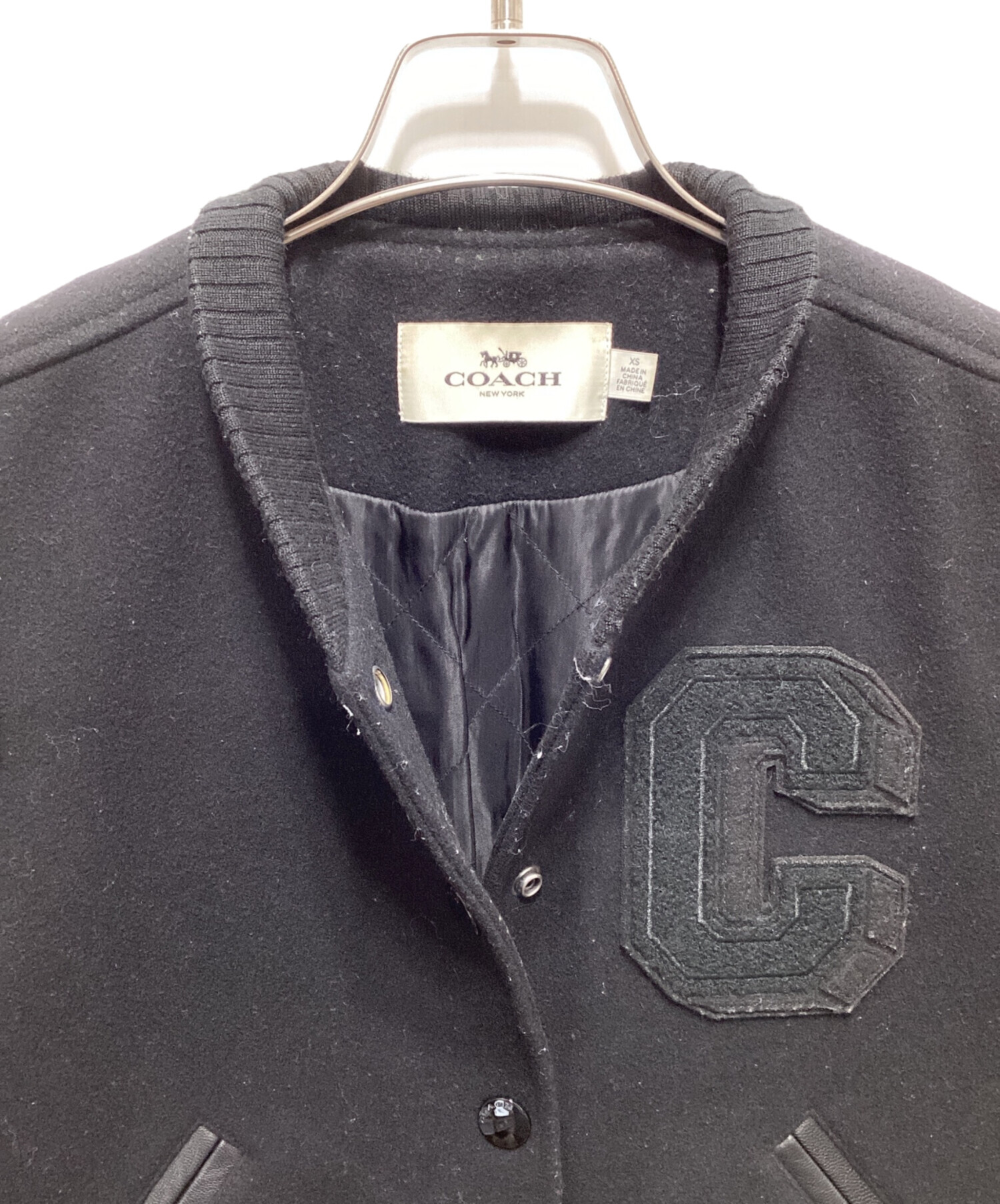 中古・古着通販】COACH (コーチ) スタジャン ブラック サイズ:XS