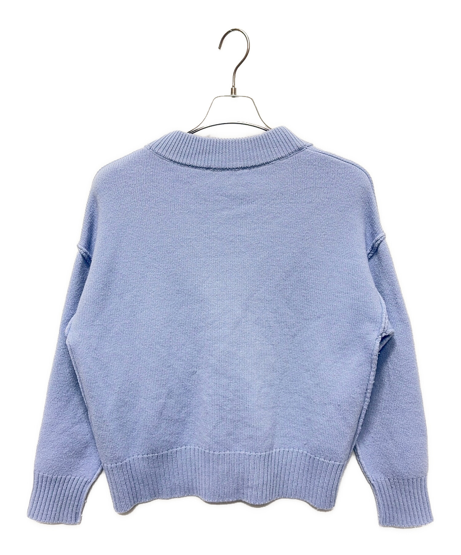 Ami Paris カーディガン スカイブルー 中古・古着通販】AMI PARIS (アミ パリス) ハートロゴカーディガン