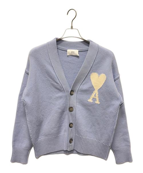 アミパリス　カーディガン　スカイブルー 中古・古着通販】AMI PARIS (アミ パリス) ハートロゴカーディガン