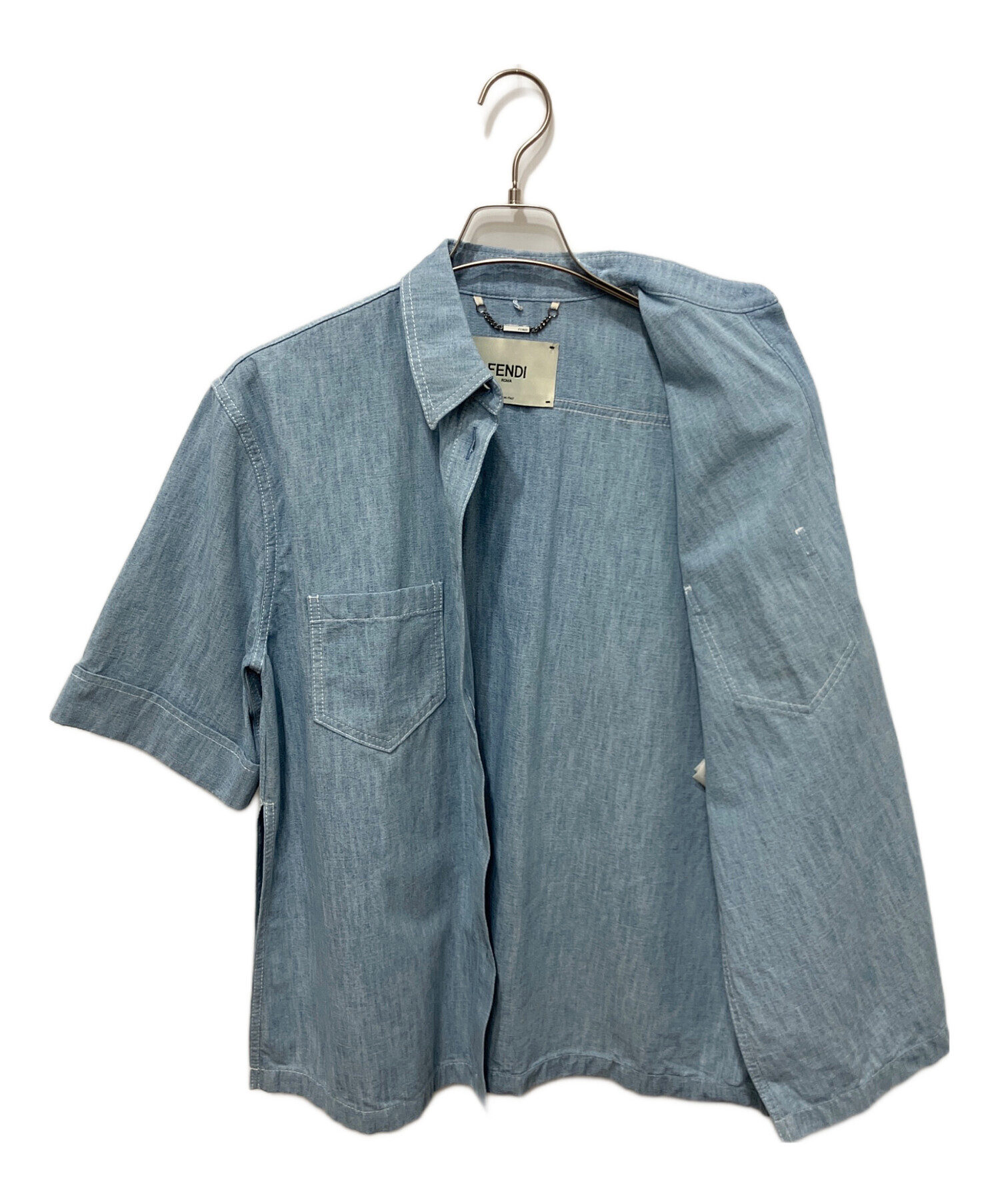 中古・古着通販】FENDI (フェンディ) FFロゴ コットンシャツ ライト