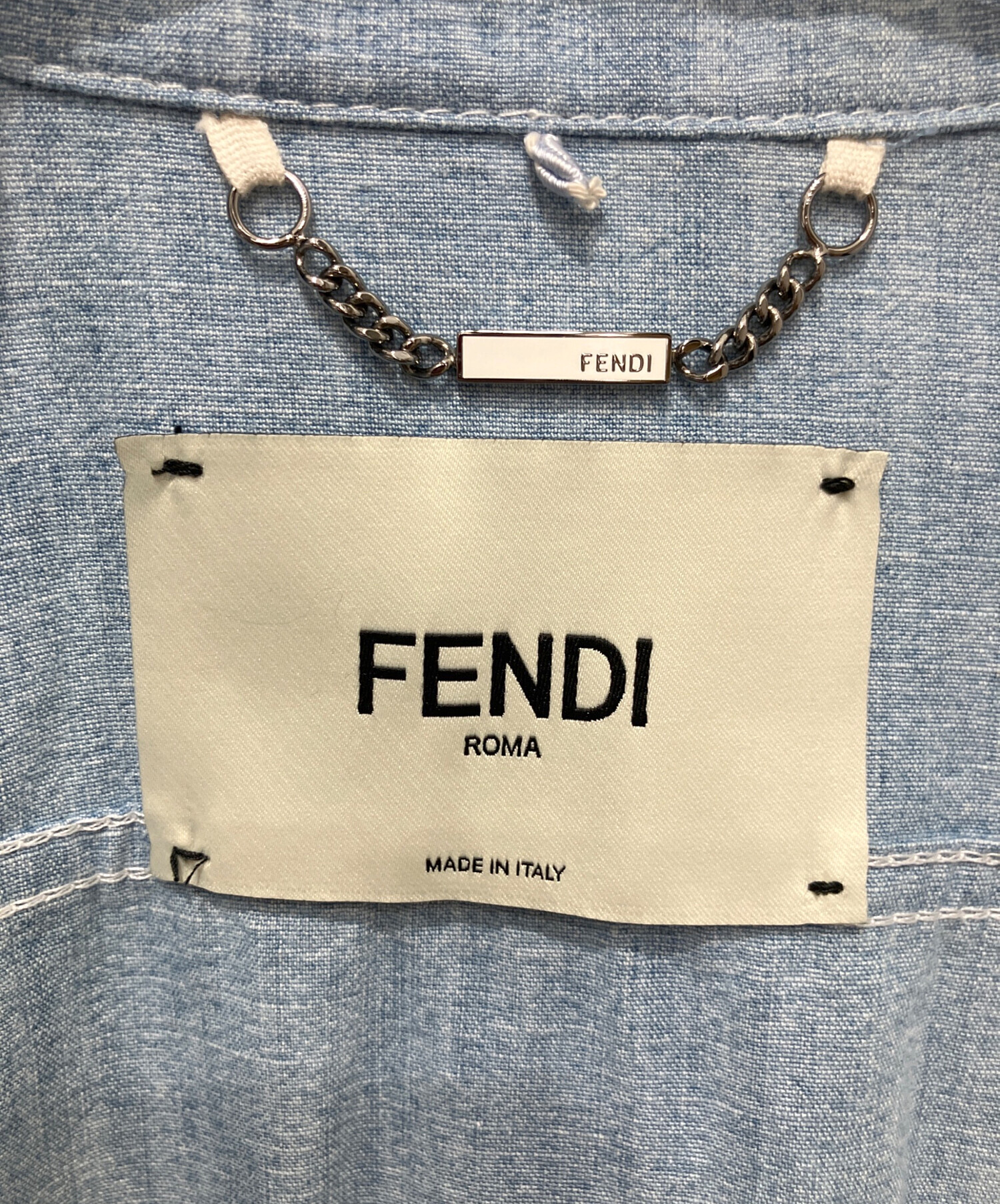 中古・古着通販】FENDI (フェンディ) FFロゴ コットンシャツ ライト