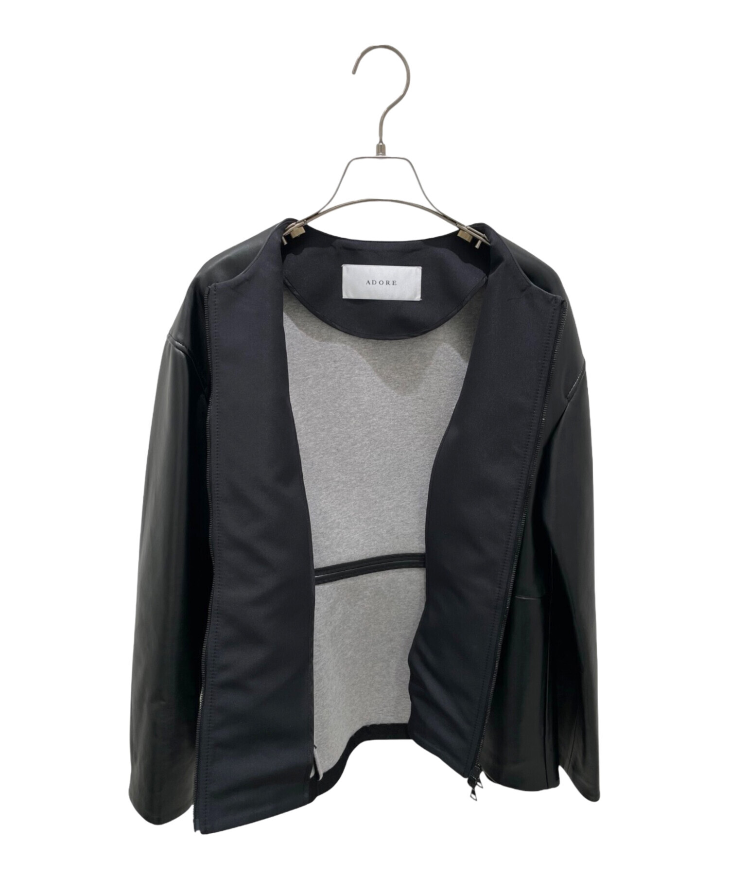 中古・古着通販】ADORE (アドーア) シンセティックレザージャケット 中古・古着通販】ADORE (アドーア) シンセティックレザージャケット