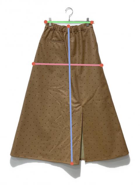 中古・古着通販】Ameri (アメリ) DOT FLOCKY LEATHER SKIRT ベージュ