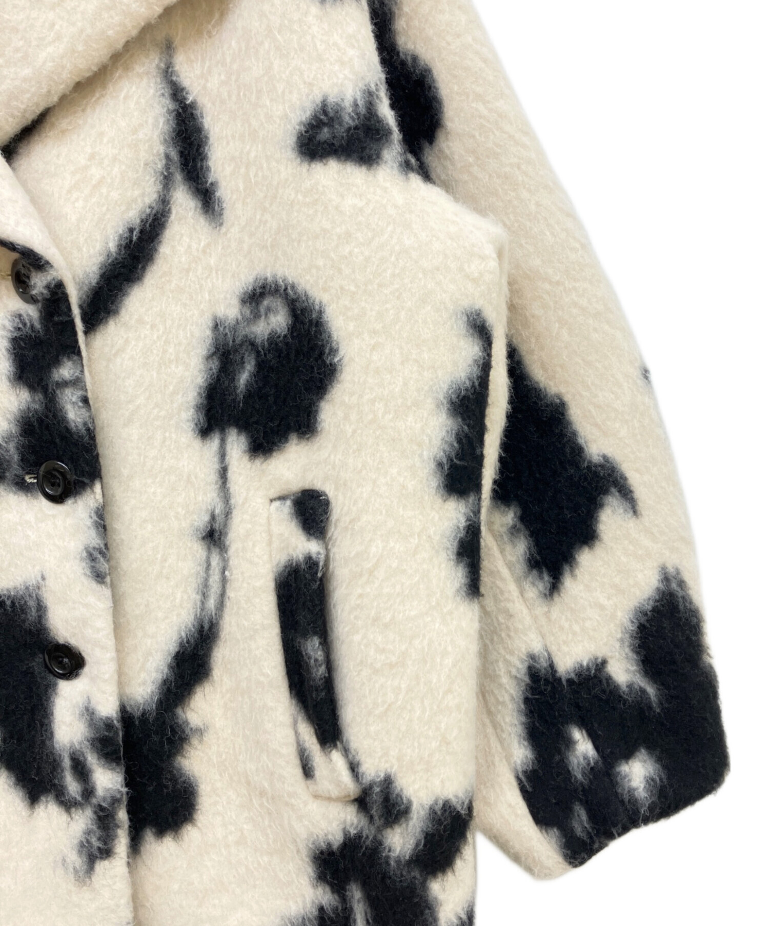中古・古着通販】Ameri (アメリ) UND SHADOW FLOWER WOOL COAT