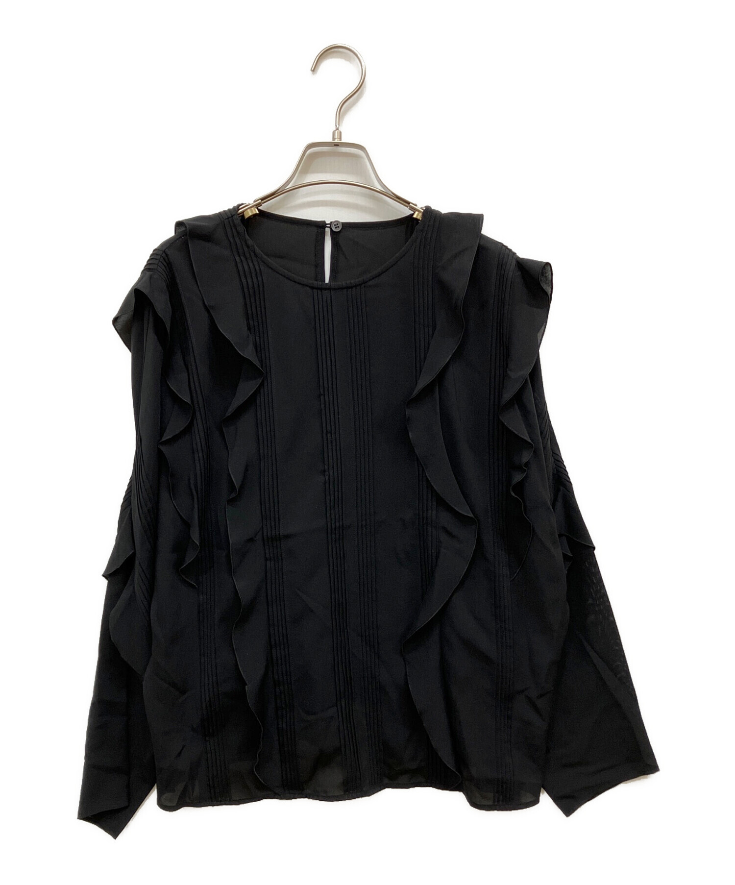 【新品未使用】25AW ADORE アドーア タンブラーローンブラウス 中古・古着通販】ADORE (アドーア) タンブラーローンブラウス ブラック