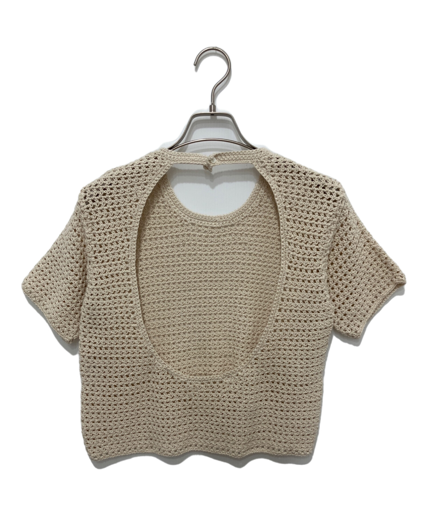 AURALEE - AURALEE オーラリー ベスト 1(M位) ベージュ 【古着】【中古】 中古・古着通販】AURALEE (オーラリー) AURALEE HAND CROCHET KNIT TEE