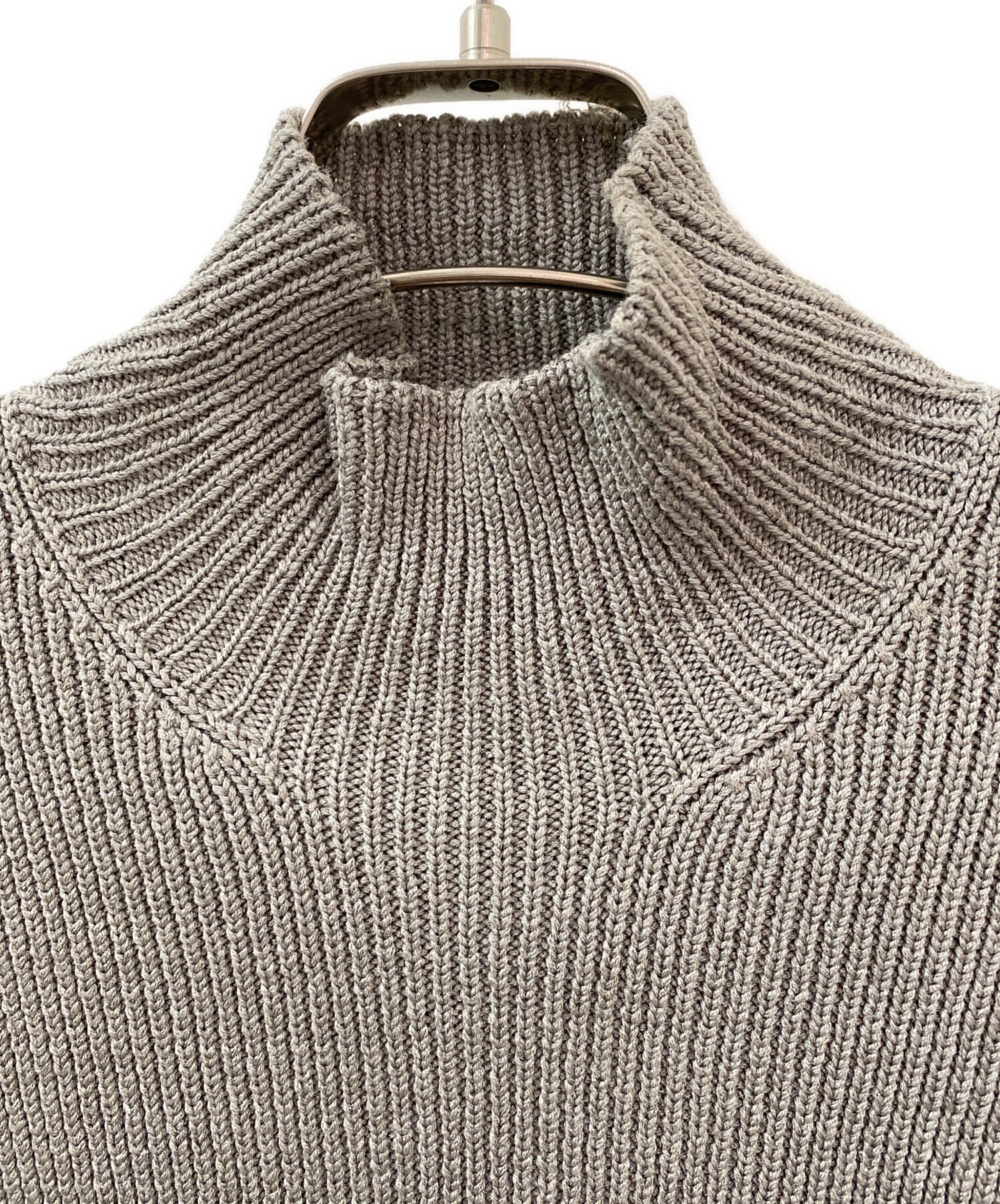 中古・古着通販】HERMES (エルメス) シルクノースリーブニット グレー