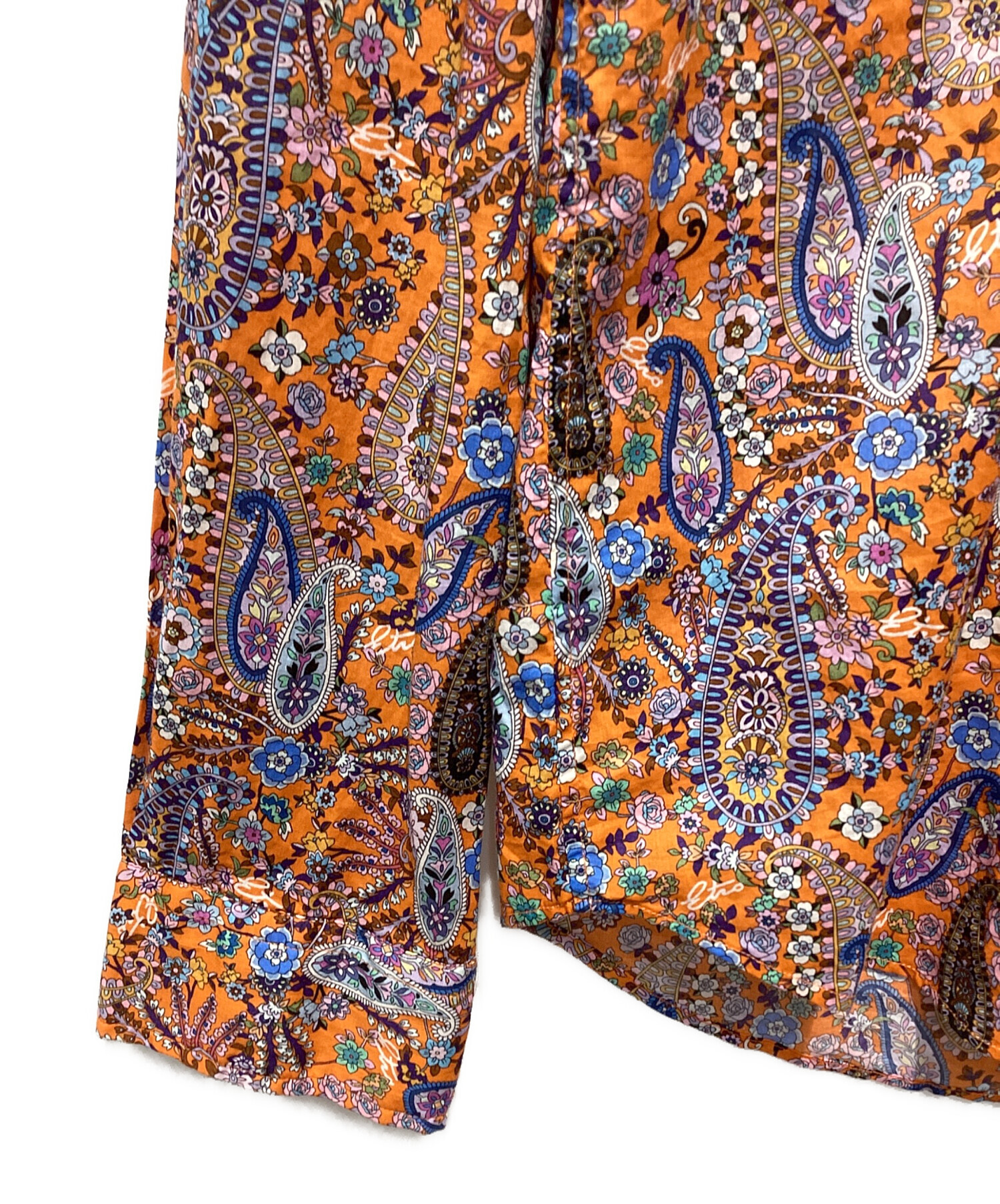 中古・古着通販】ETRO (エトロ) ペイズリー柄シャツ オレンジ サイズ:M