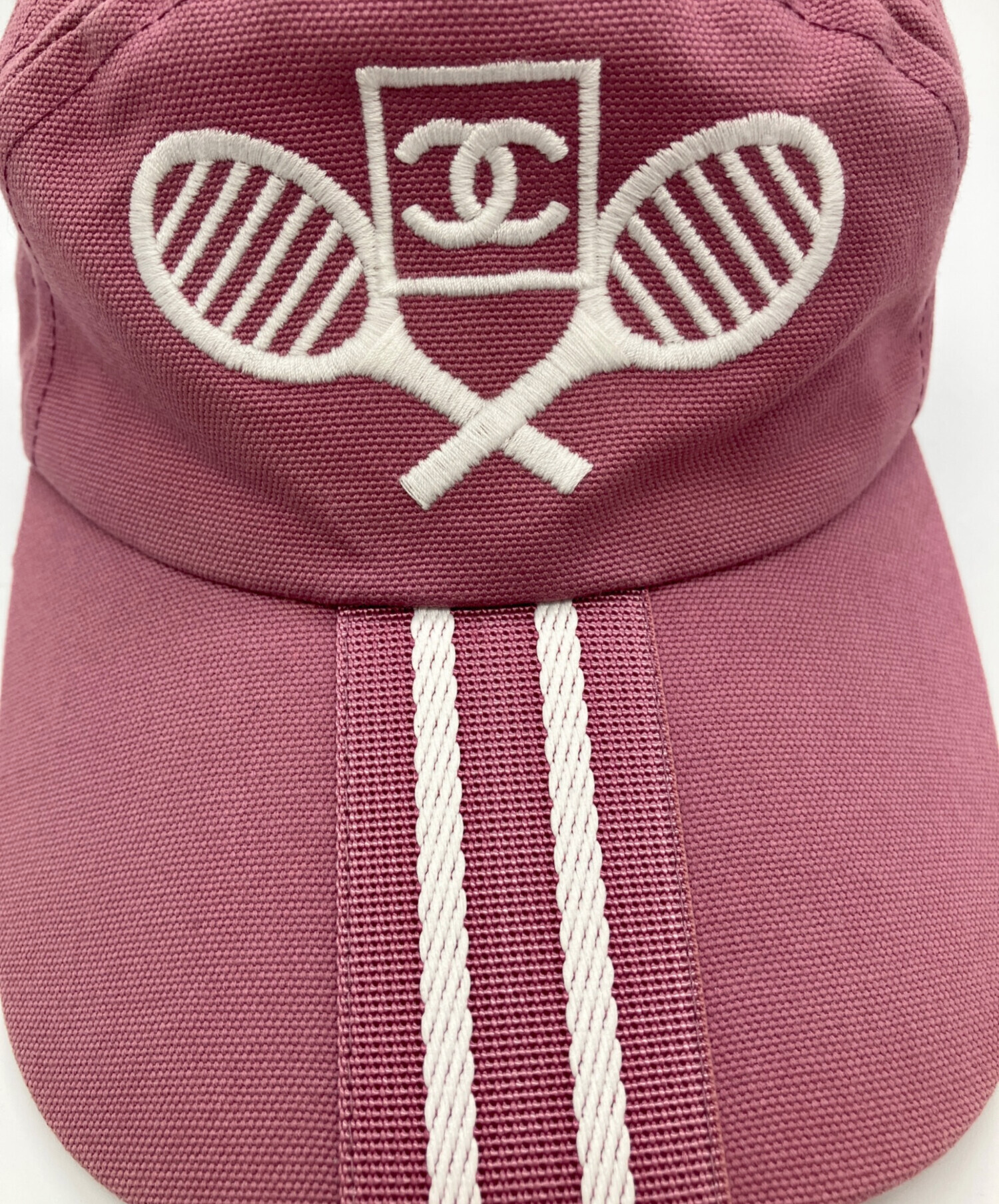 【良品】CHANEL シャネル キャップ　ココマーク ナイロン　サイズM ピンク 中古・古着通販】CHANEL (シャネル) キャップ ピンク サイズ:M