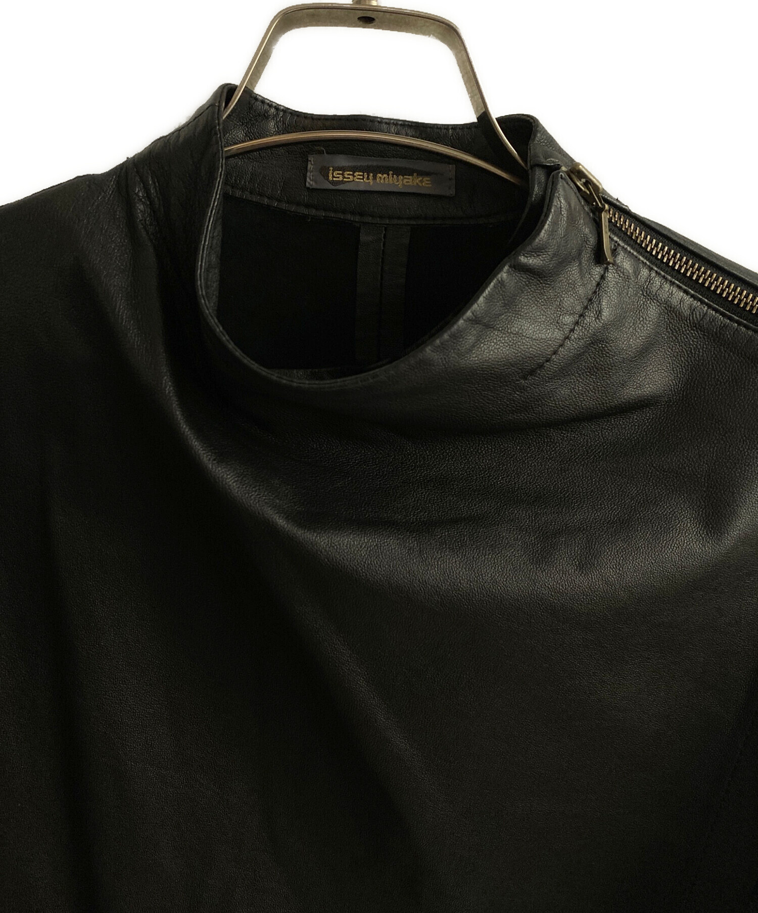 中古・古着通販】ISSEY MIYAKE (イッセイミヤケ) レザージャケット