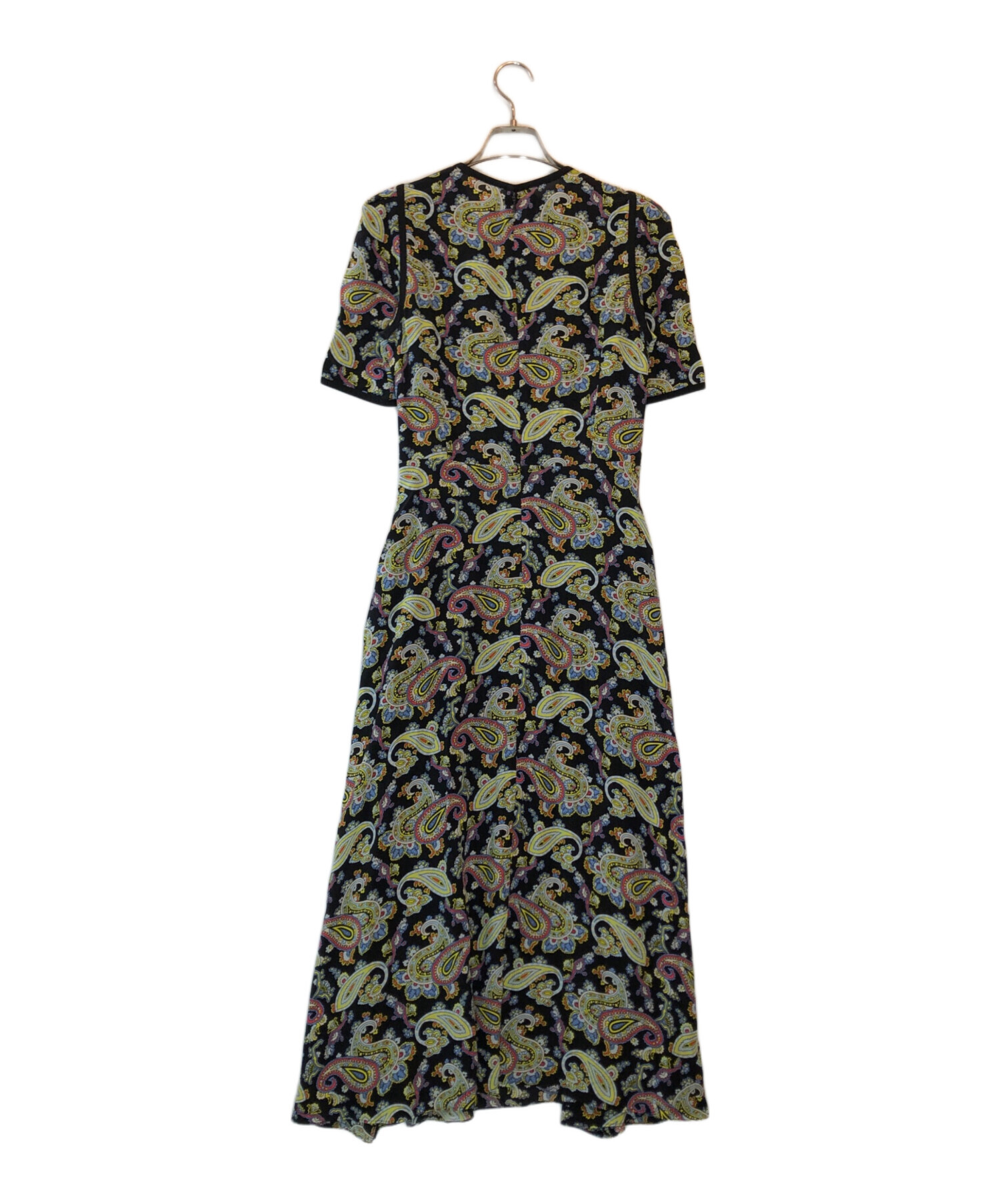 【a1688】ESCADA エスカーダ 新品 タグ付き 宇宙柄 ワンピース 34 中古・古着通販】ESCADA (エスカーダ) ペイズリー柄シルクワンピース