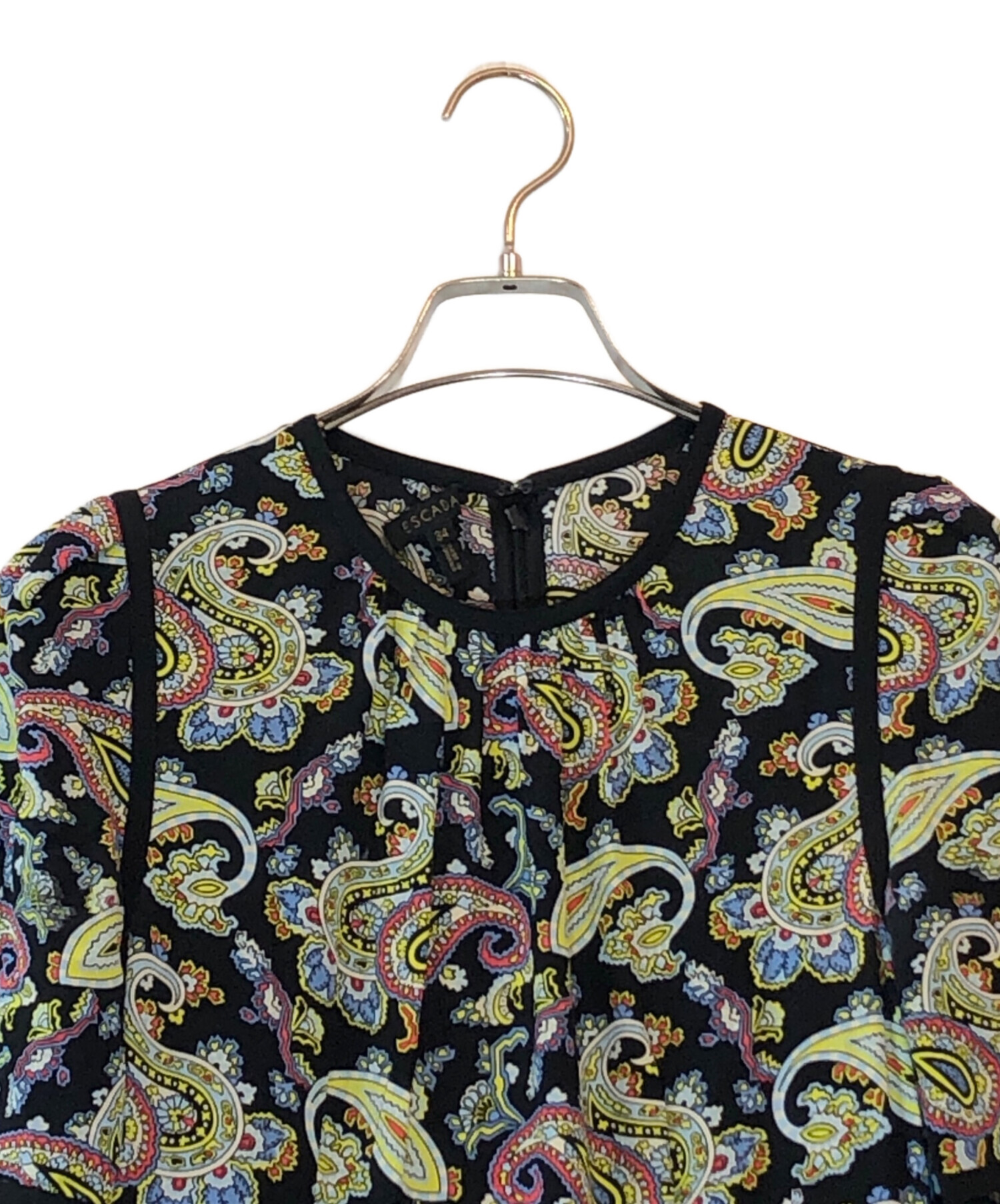 中古・古着通販】ESCADA (エスカーダ) ペイズリー柄シルクワンピース