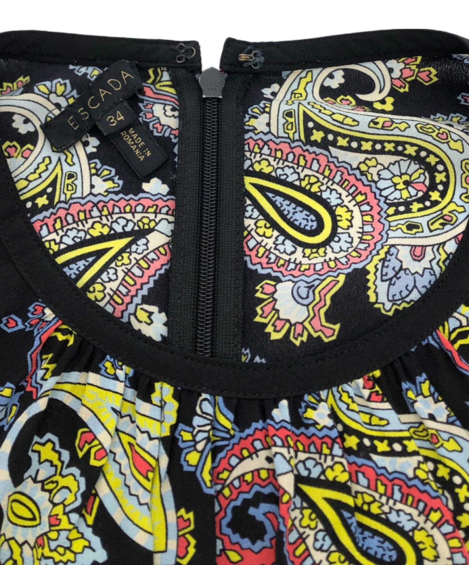 中古・古着通販】ESCADA (エスカーダ) ペイズリー柄シルクワンピース