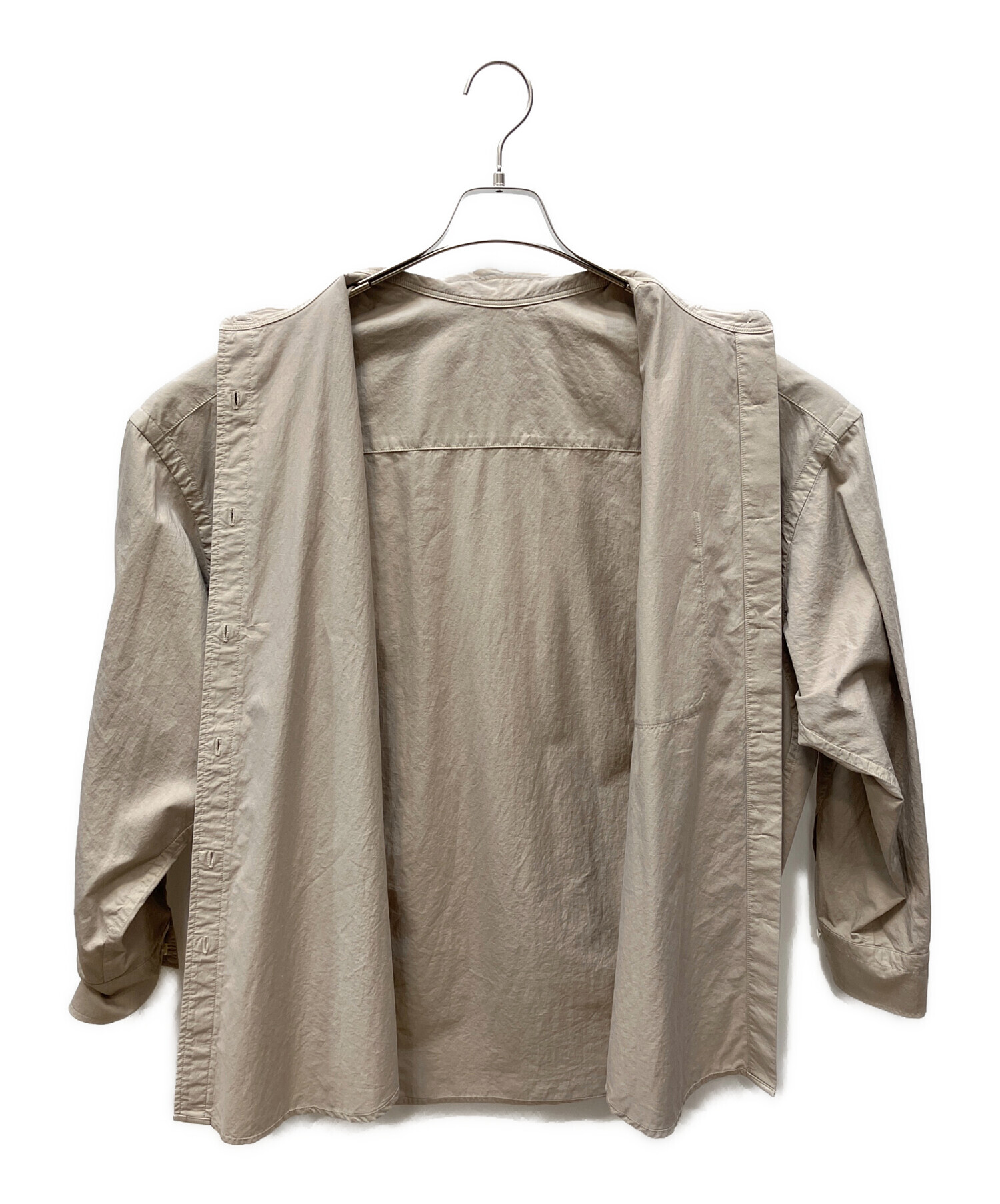 中古・古着通販】BRILL (ブリル) セイヒンゾメオーバーシャツ ベージュ