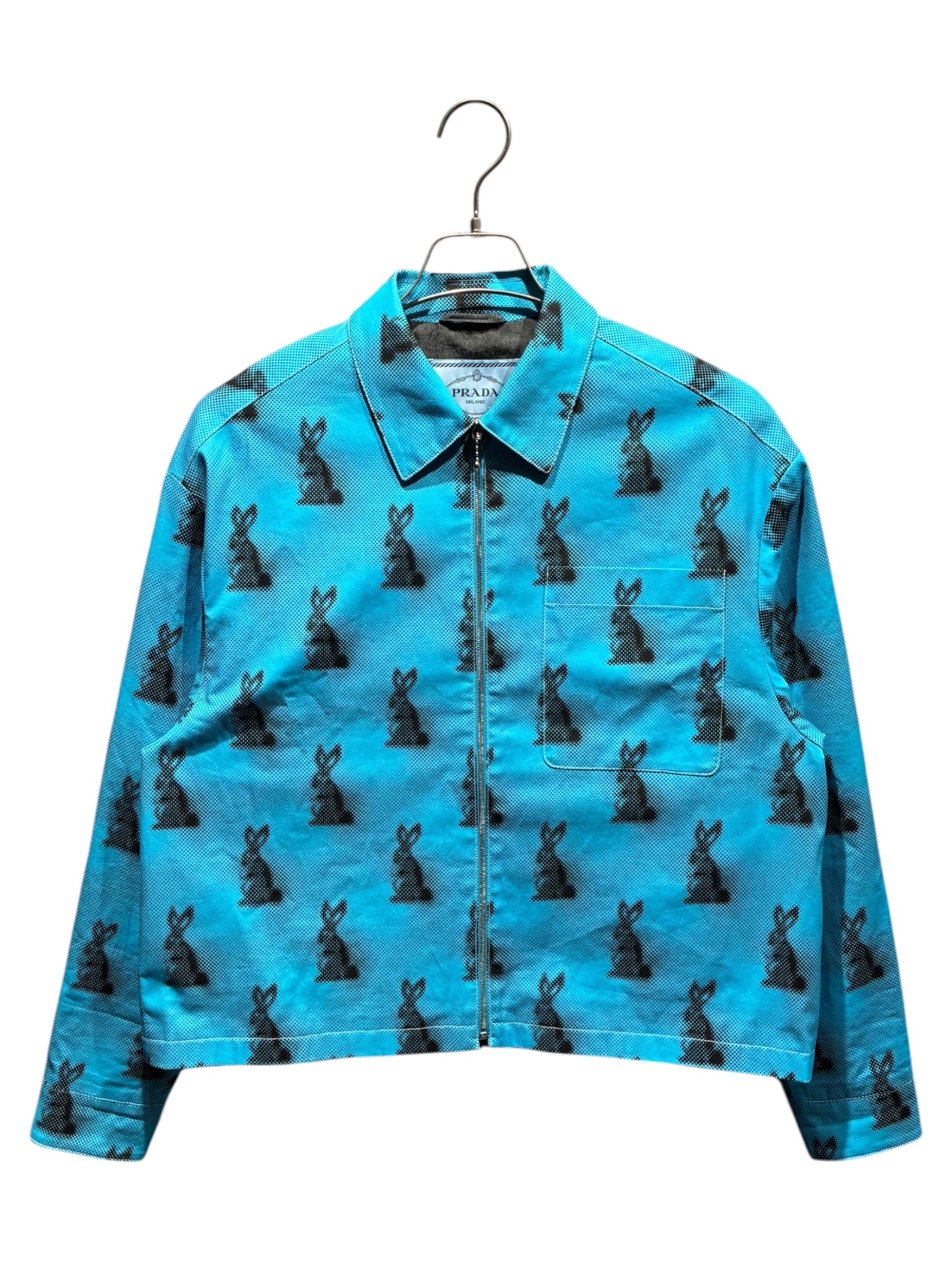 PRADA プラダ ブラウス S 青 【古着】【中古】【送料無料】 中古・古着通販】PRADA (プラダ) ストライプ ポプリン シャツ ブルー