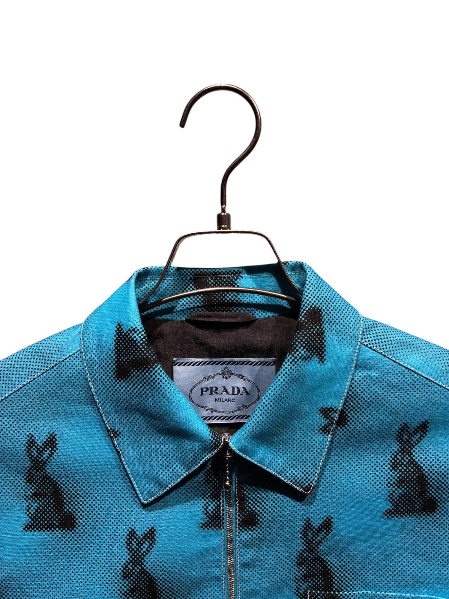 中古・古着通販】PRADA (プラダ) Bunny Zip-Up Shirt Blouson ブルー