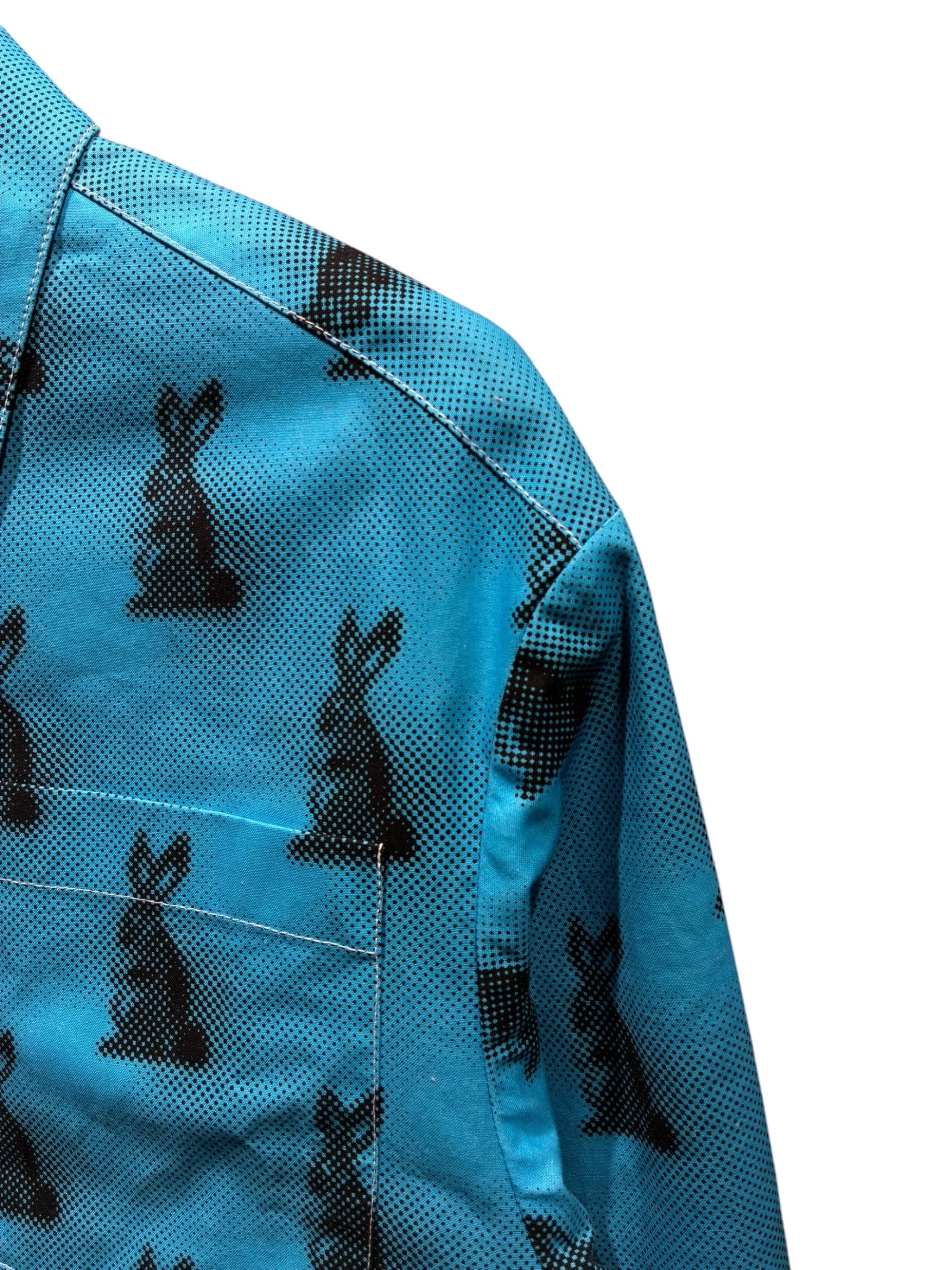 中古・古着通販】PRADA (プラダ) Bunny Zip-Up Shirt Blouson ブルー