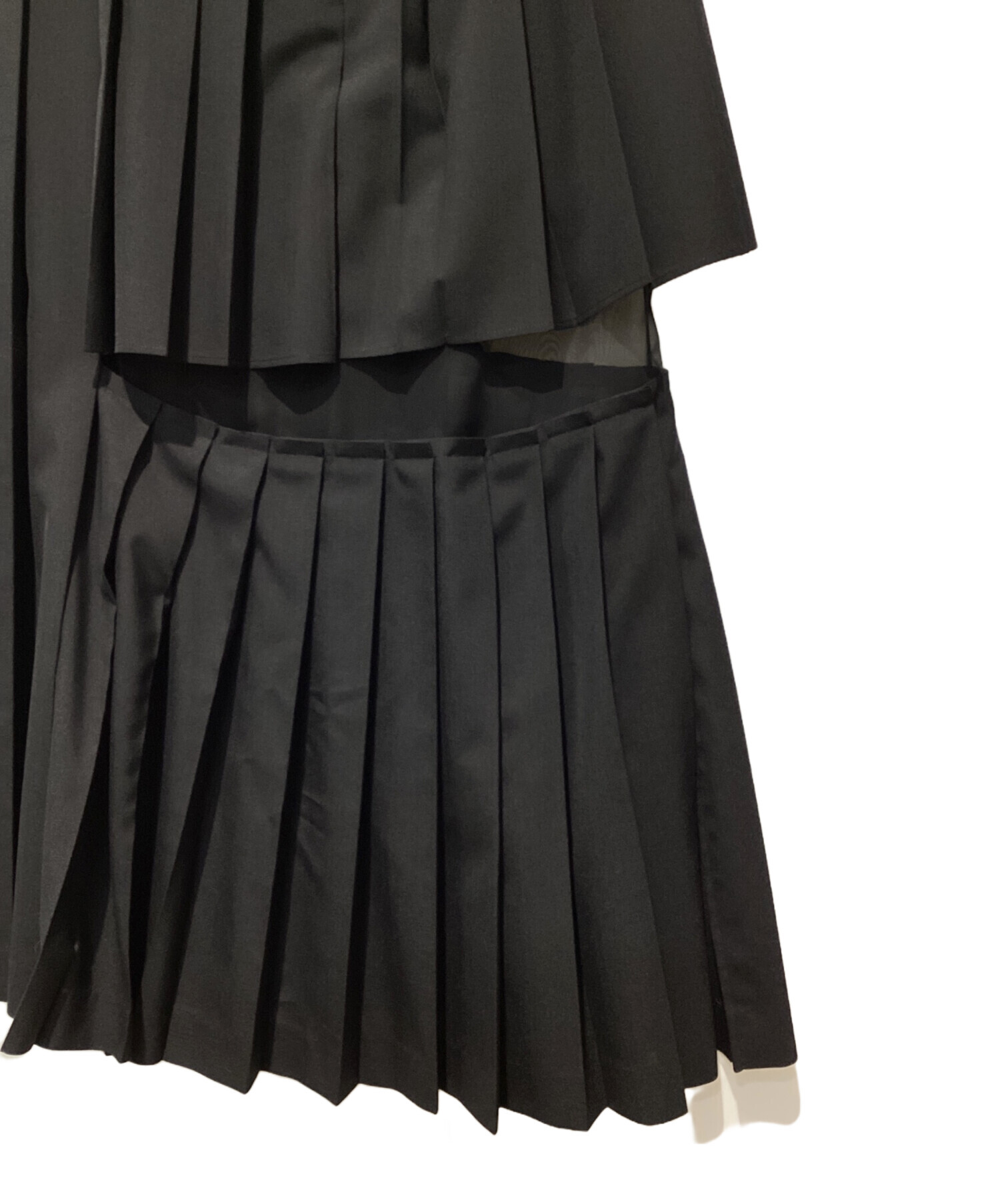 中古・古着通販】sacai (サカイ) SUITING×CHIFFON LAYERED PLEATS