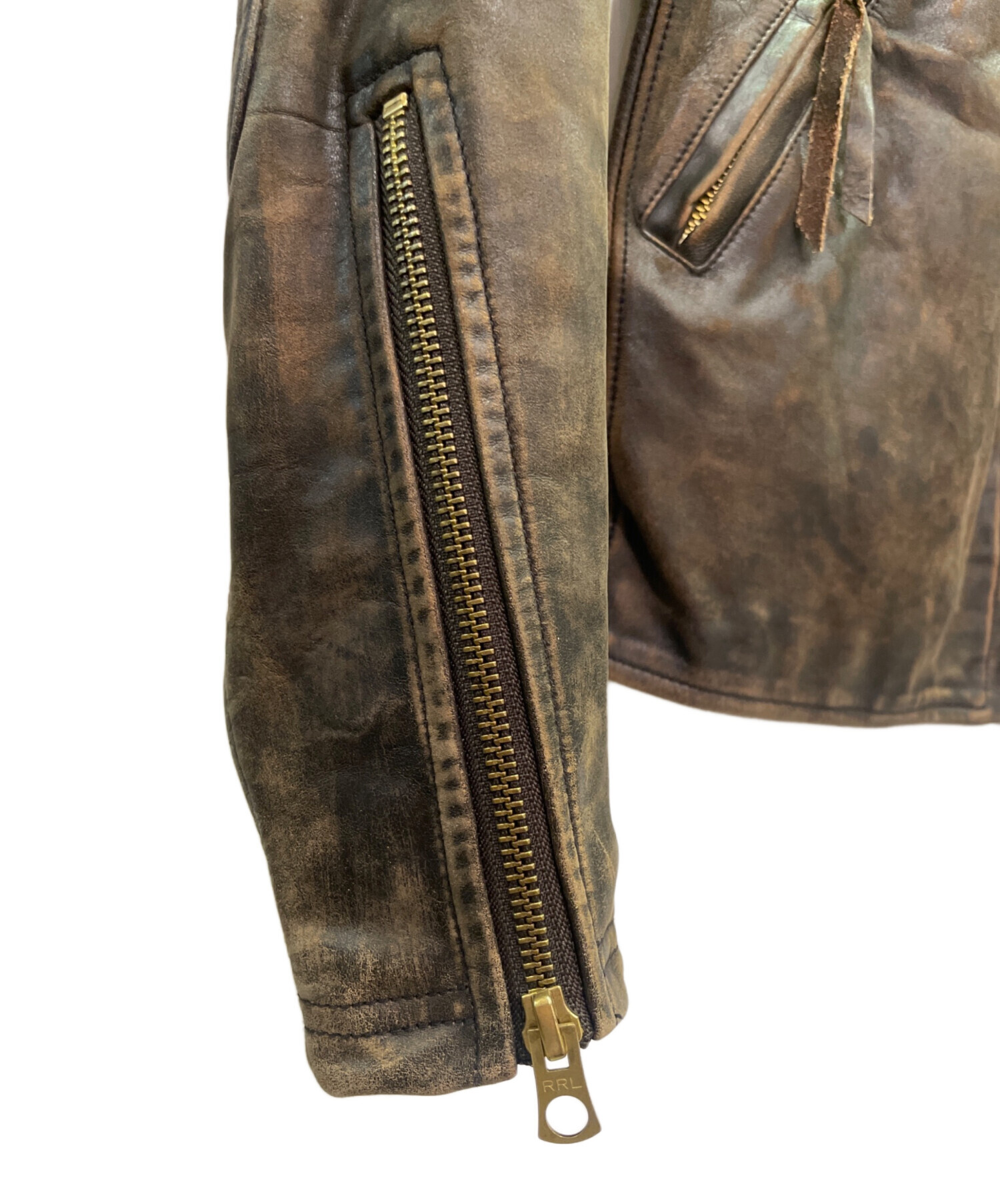中古・古着通販】RRL (ダブルアールエル) スリムフィットレザーモト