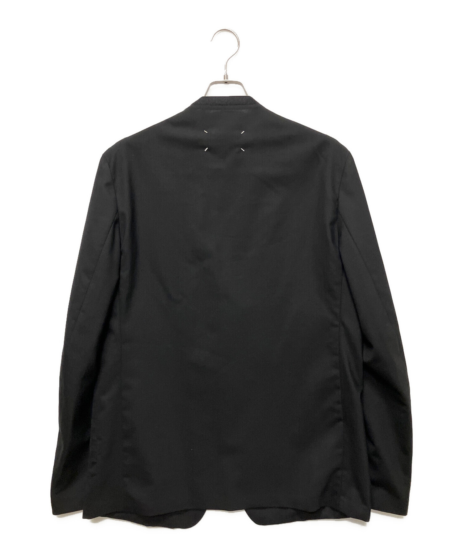 マルジェラ　シングル　テーラード　4ステッチ　ブラック　50 中古・古着通販】Maison Margiela (メゾンマルジェラ) ノーカラー
